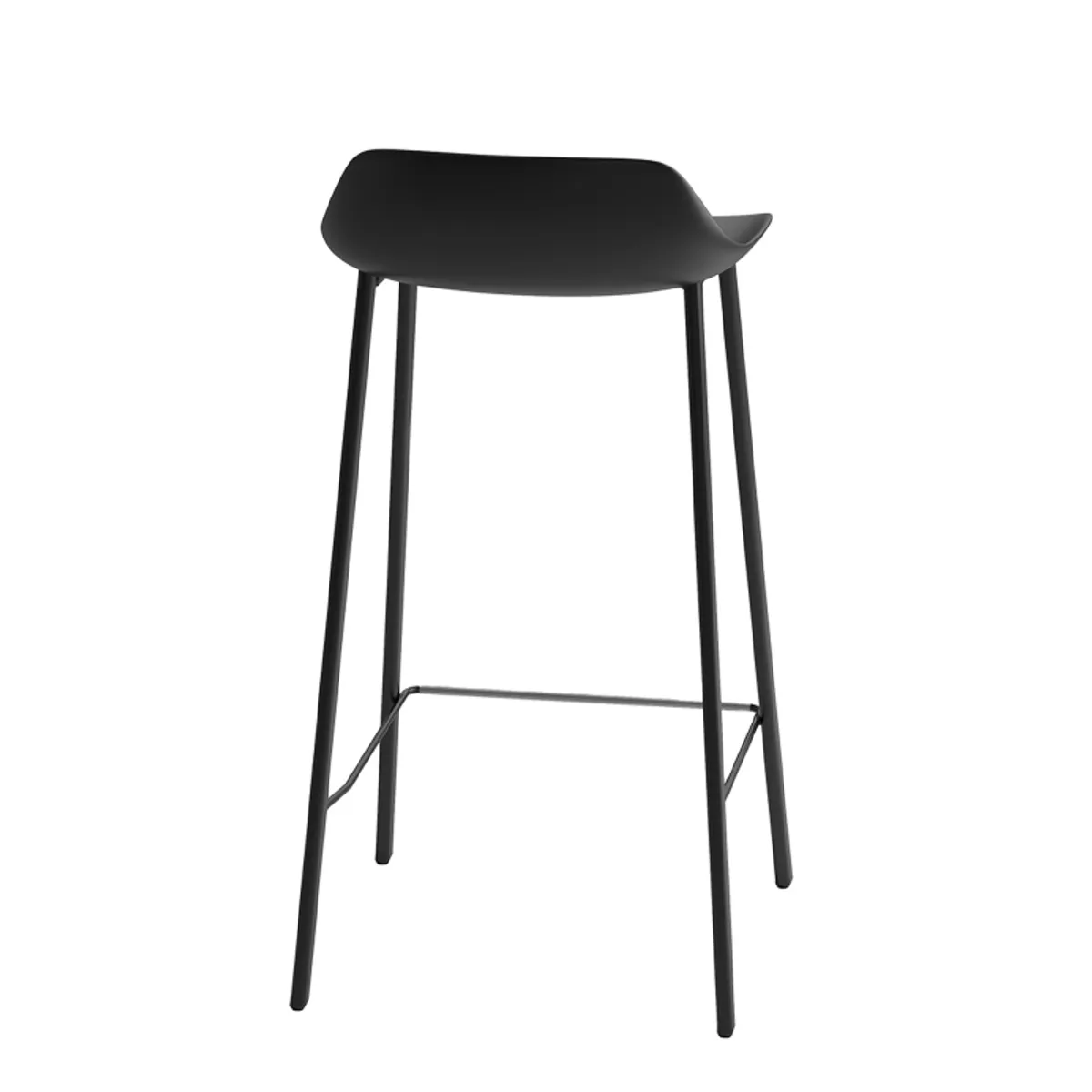 Louis - Tabouret de bar en polypropylène avec pieds en métal fabrication belge — vue 5
