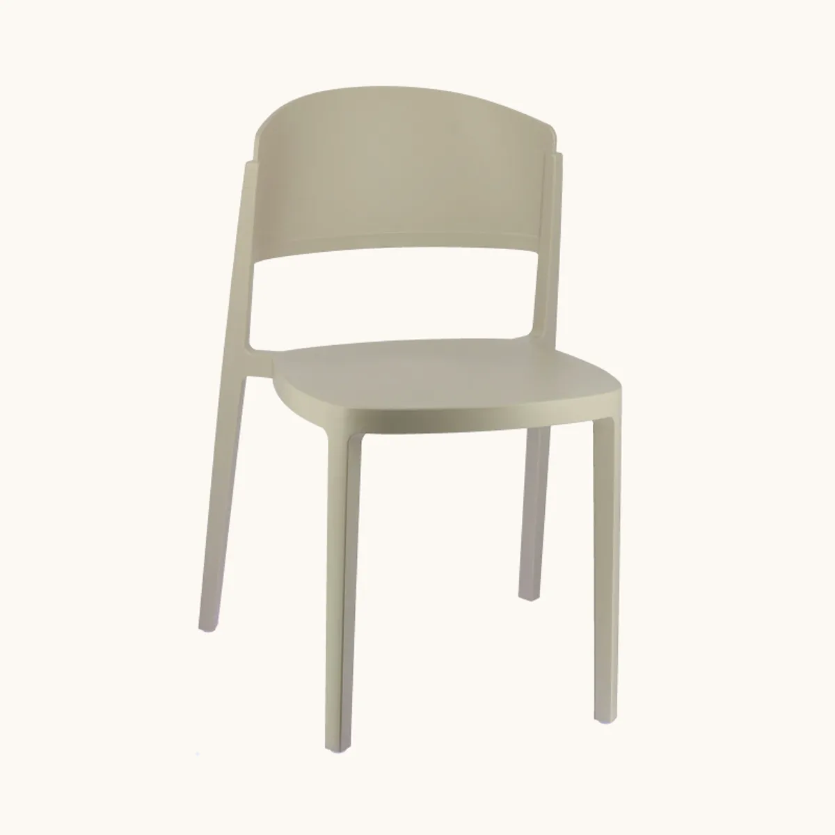 Abuela - Chaise de terrasse moderne empilable en technopolymère