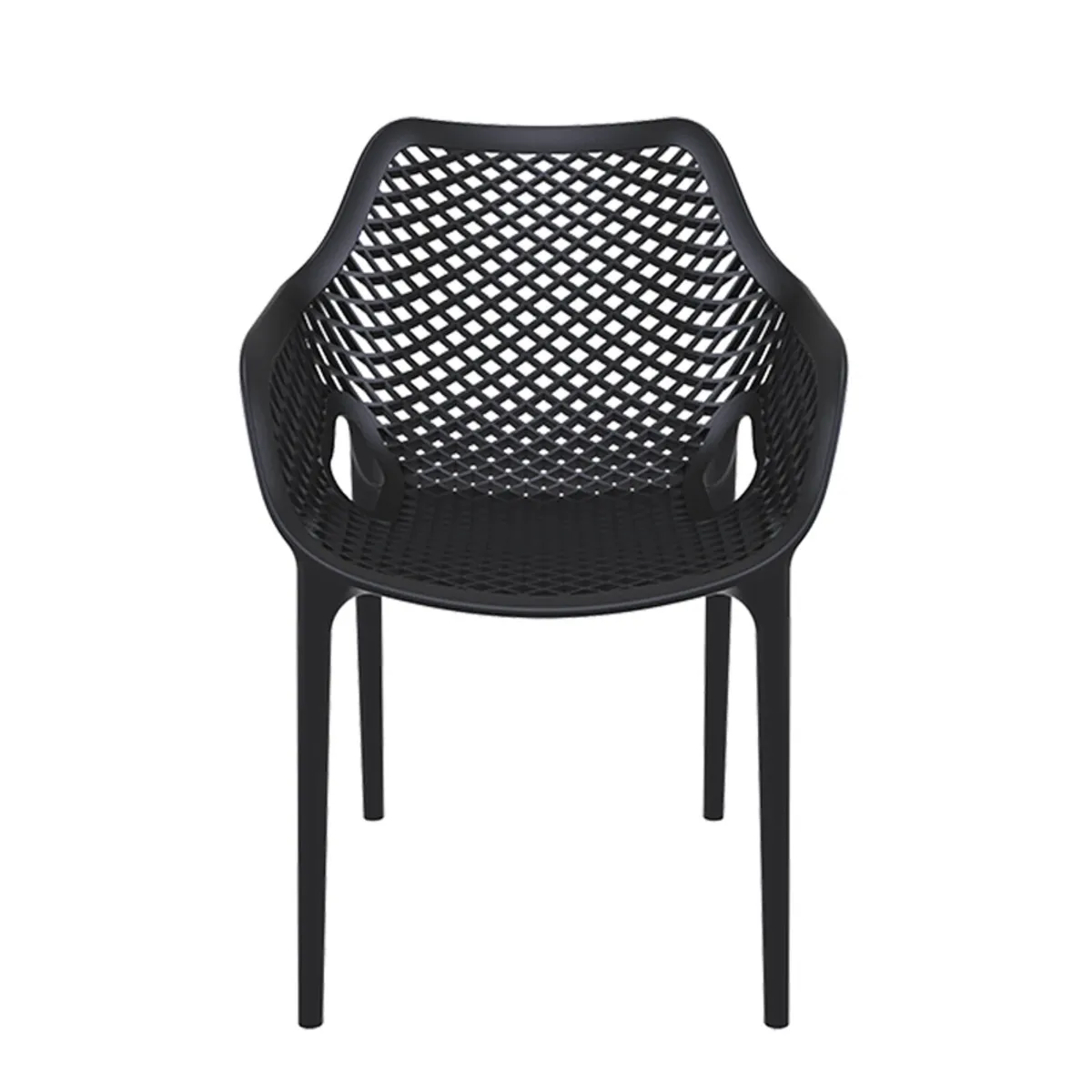 Air XL - Fauteuil moderne empilable ajouré en polypropylène — vue 4