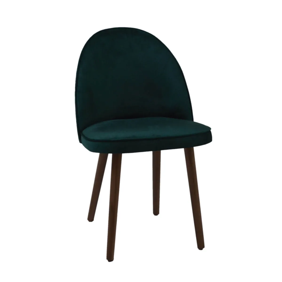 Bistrot - Chaise cosy en tissu avec pieds en bois