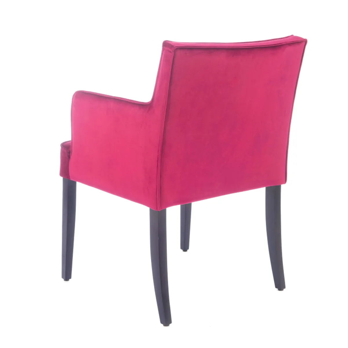 Diem - Fauteuil contemporain rembourré en tissu et pieds en bois — vue 4
