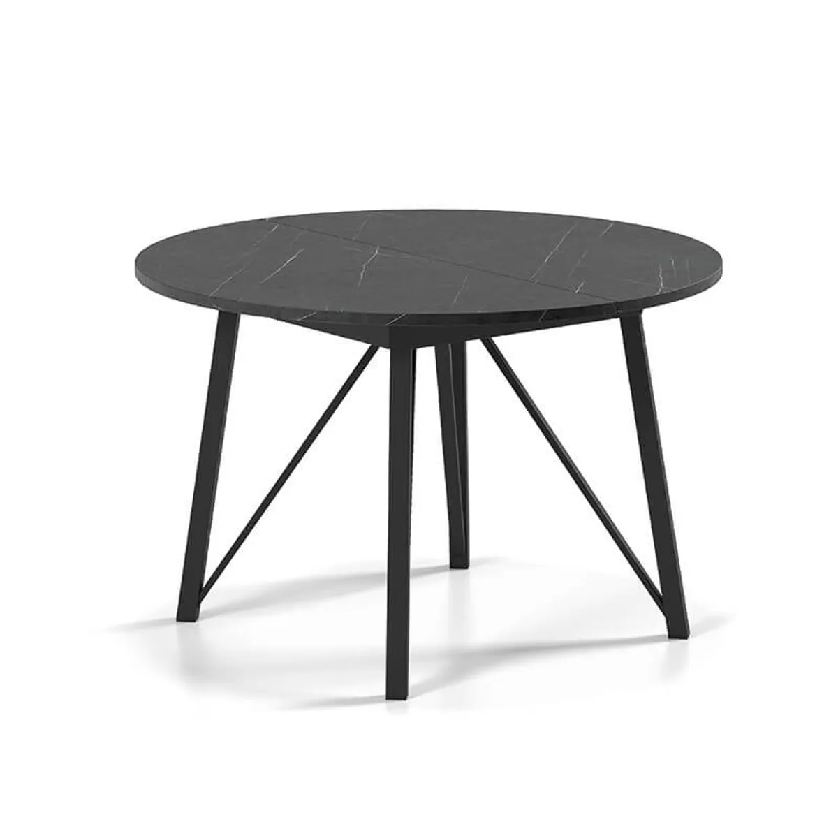 Wacko 2.0 - Table ronde moderne extensible à pieds métalliques — vue 3