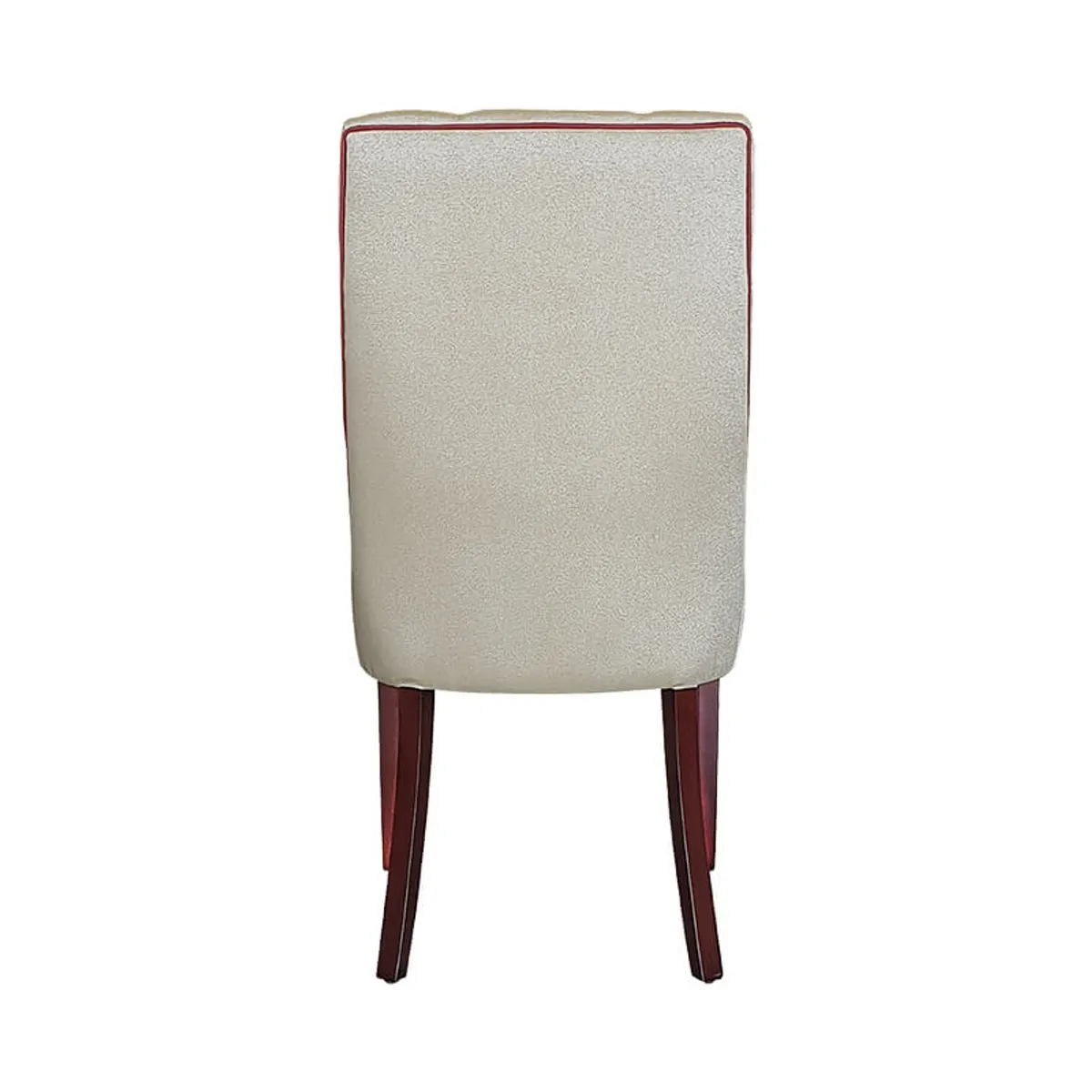 Carol - Chaise matelassée en tissu pieds bois — vue 4