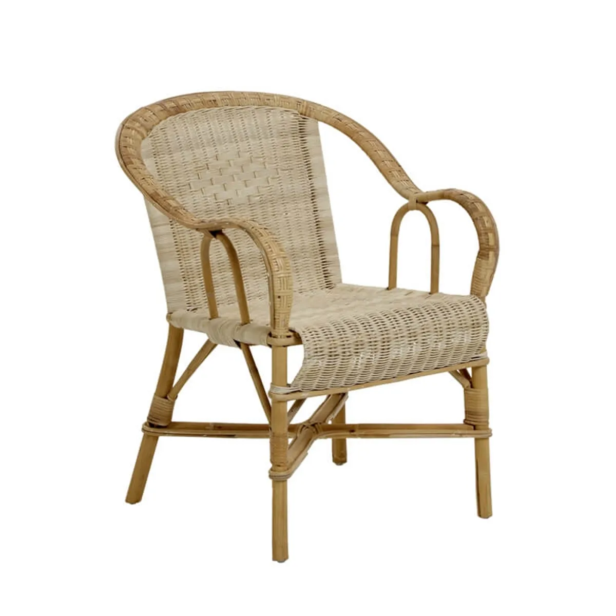Grand père Marcel - Fauteuil en rotin vintage