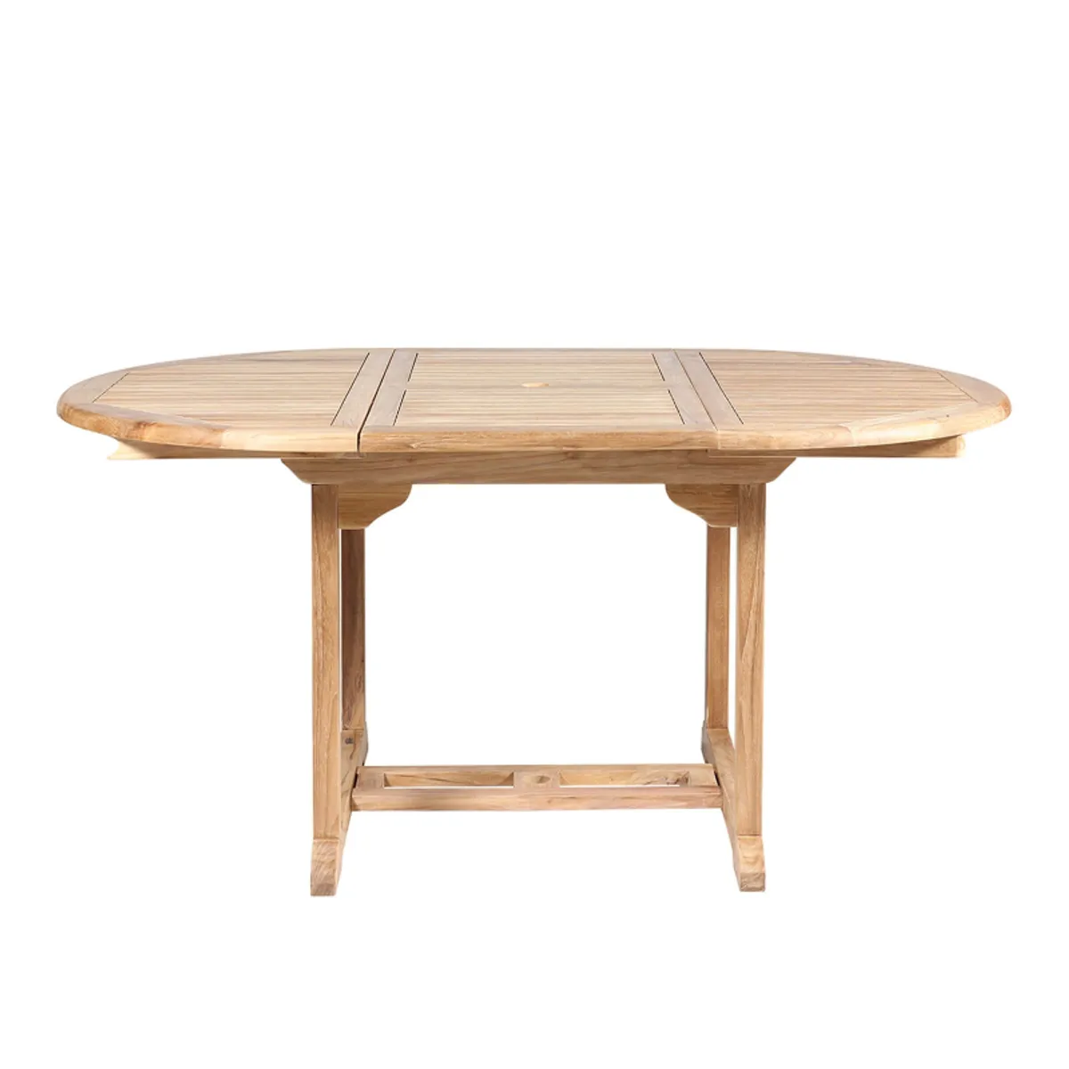 Landry - Table de jardin ovale en teck extensible — vue 3