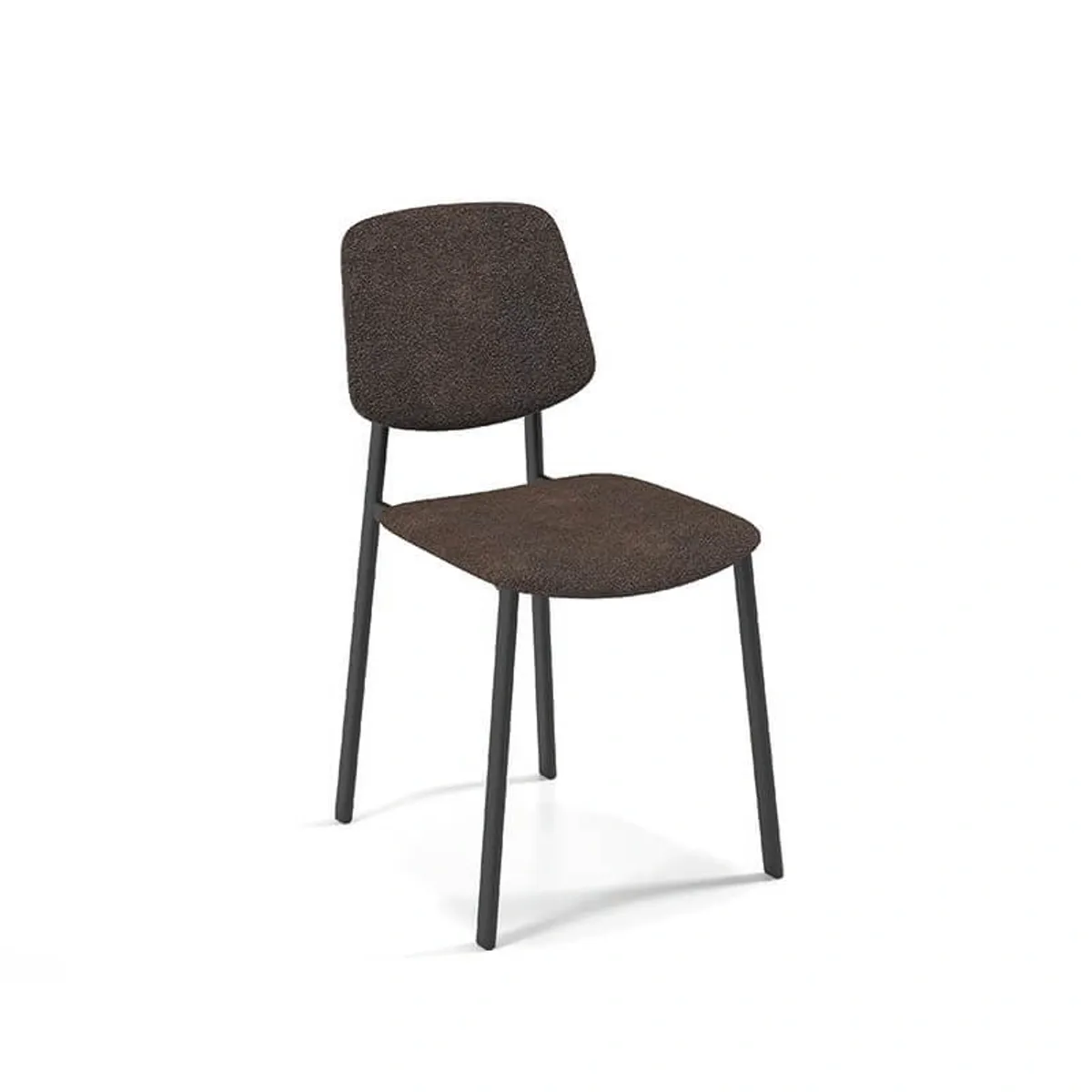 Lugano - Chaise de séjour en tissu et pieds en métal