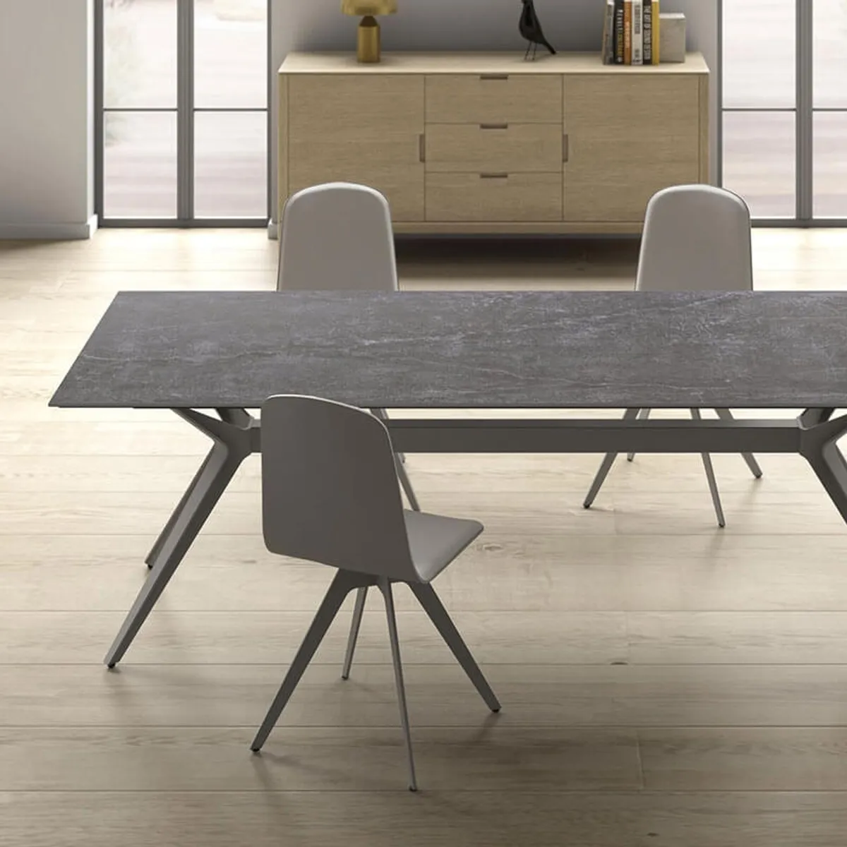 Eiffel - Table à manger moderne en Dekton — vue 3