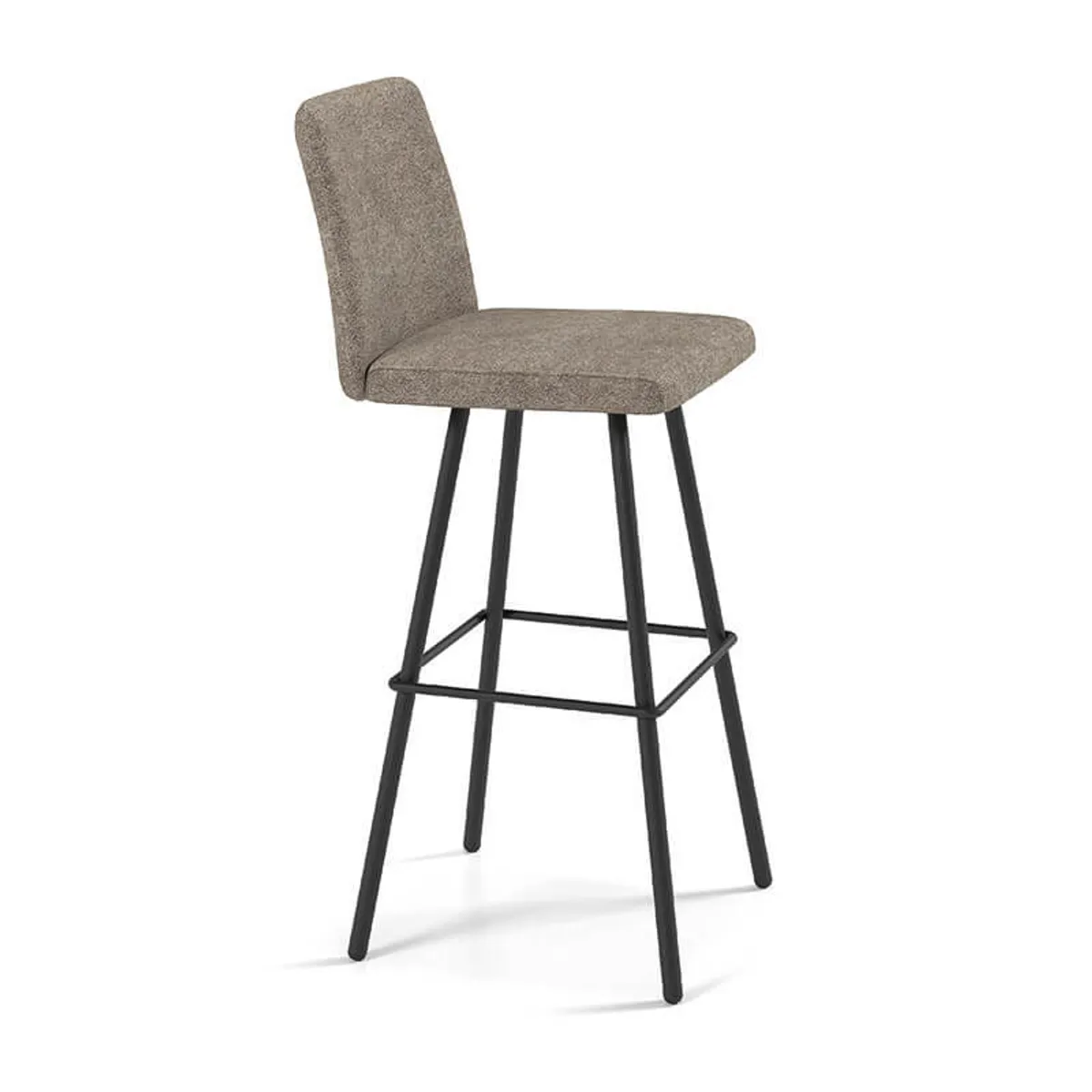 Pinot - Tabouret bar pivotant en tissu et pieds en métal obliques — vue 3