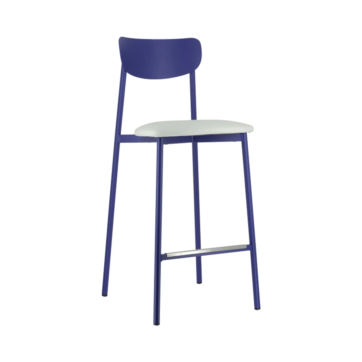 Colette Carrier® - Tabouret snack français en métal avec assise en simili rembourrée — vue 4