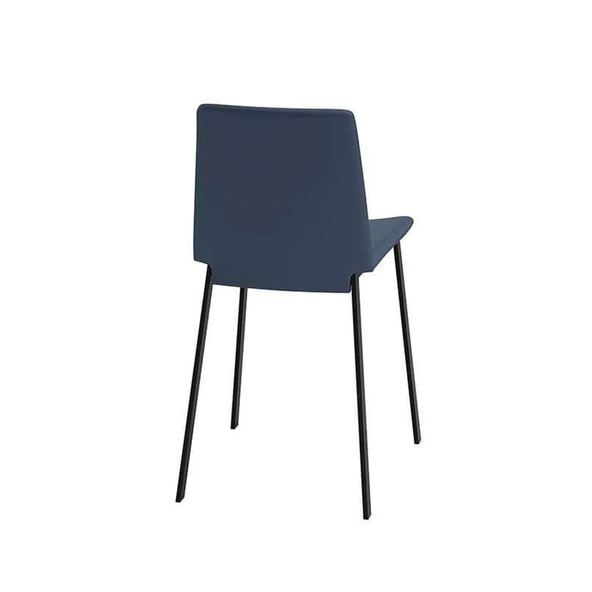 Primera - Chaise belge moderne rembourrée en simili avec pieds en métal — vue 4
