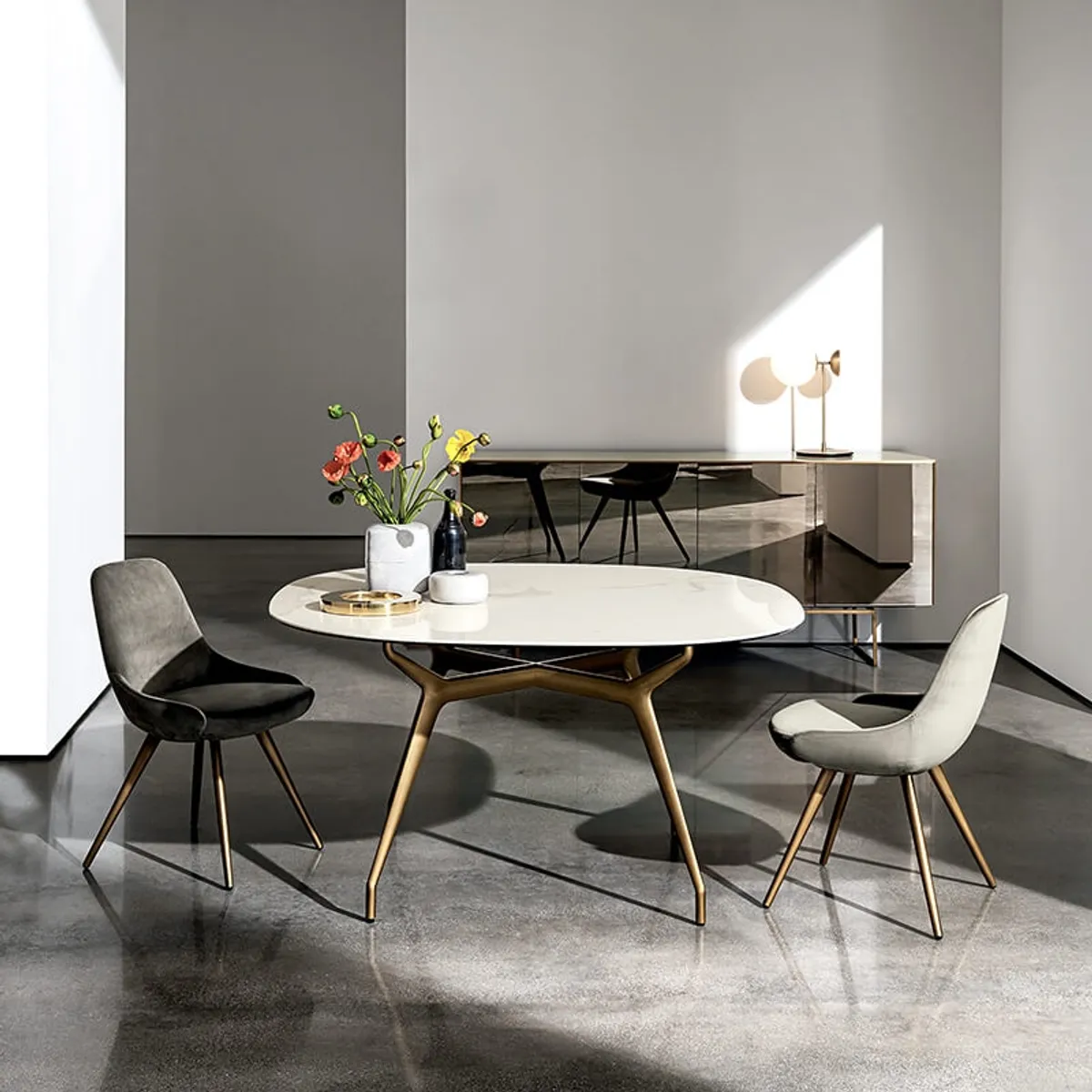 Arkos Sovet® - Table de designer italienne carrée bords arrondis en céramique