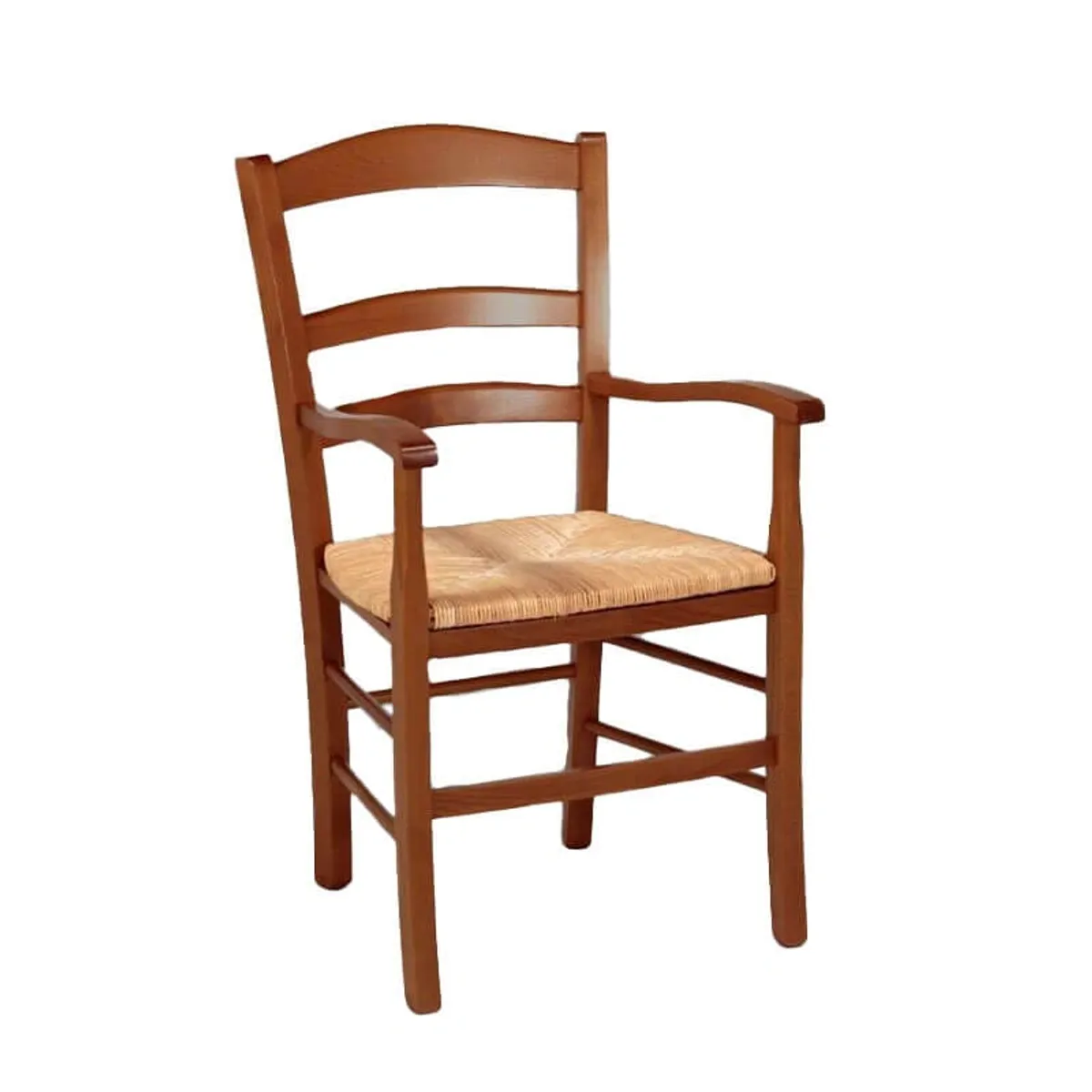 Brocéliande - Fauteuil en bois rustique et paille