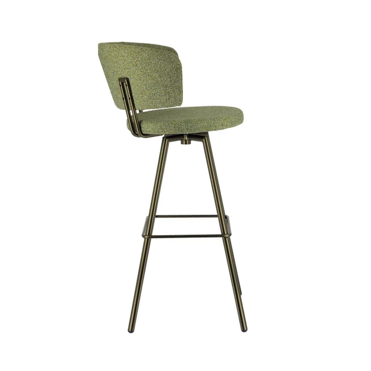 Adagio - Tabouret de bar moderne pivotant en tissu et pieds métal — vue 5