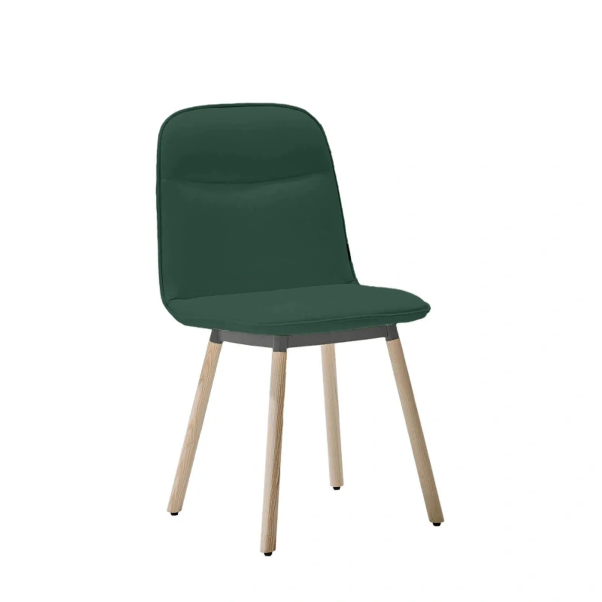 Köln Mobliberica® - Chaise rembourrée tissu et pieds bois