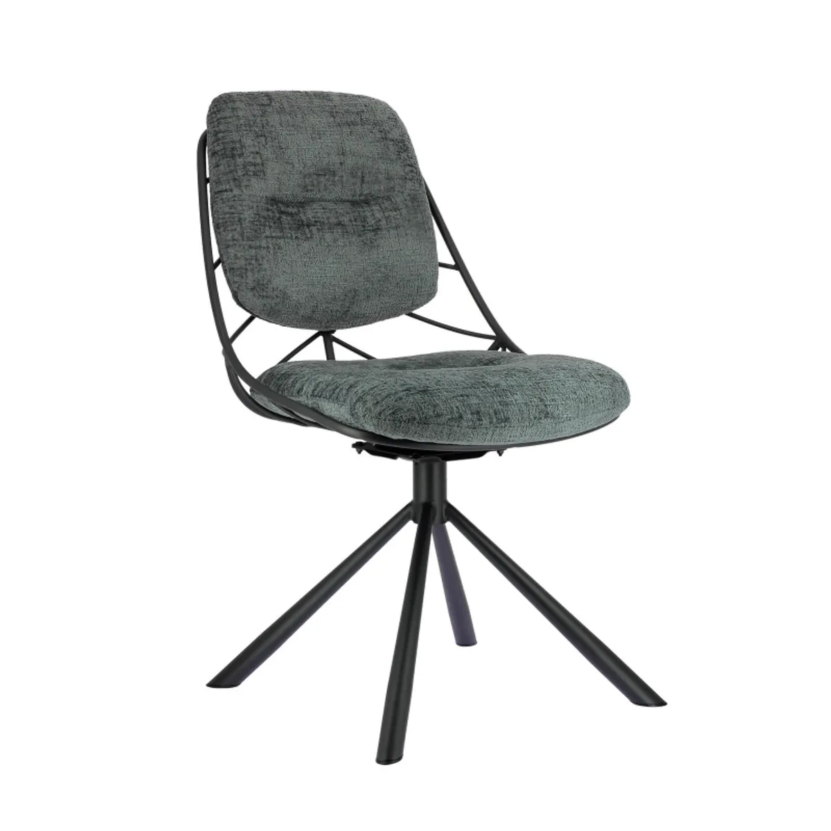 Pauline - Chaise design confortable pivotante en tissu — vue 5