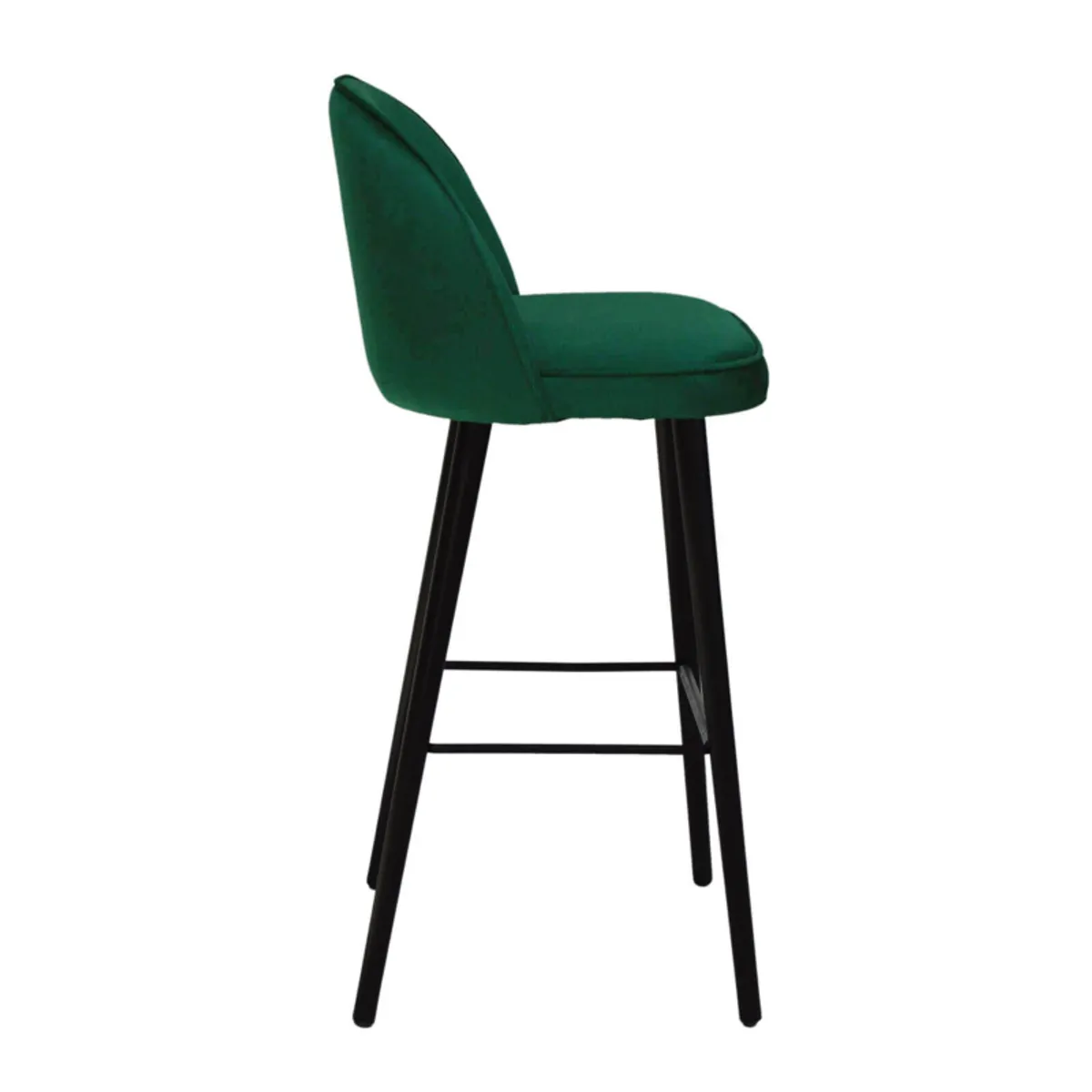 Bistrot - Tabouret de bar en tissu avec pieds en bois — vue 4