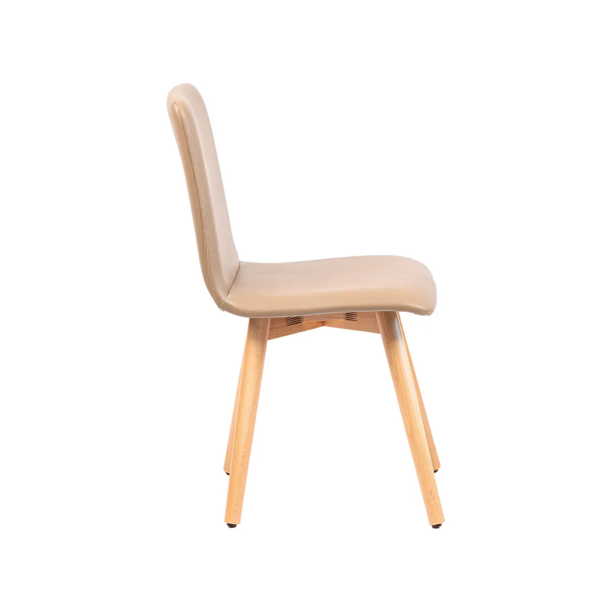 Plaza - Chaise moderne rembourrée avec pieds en bois coniques — vue 4