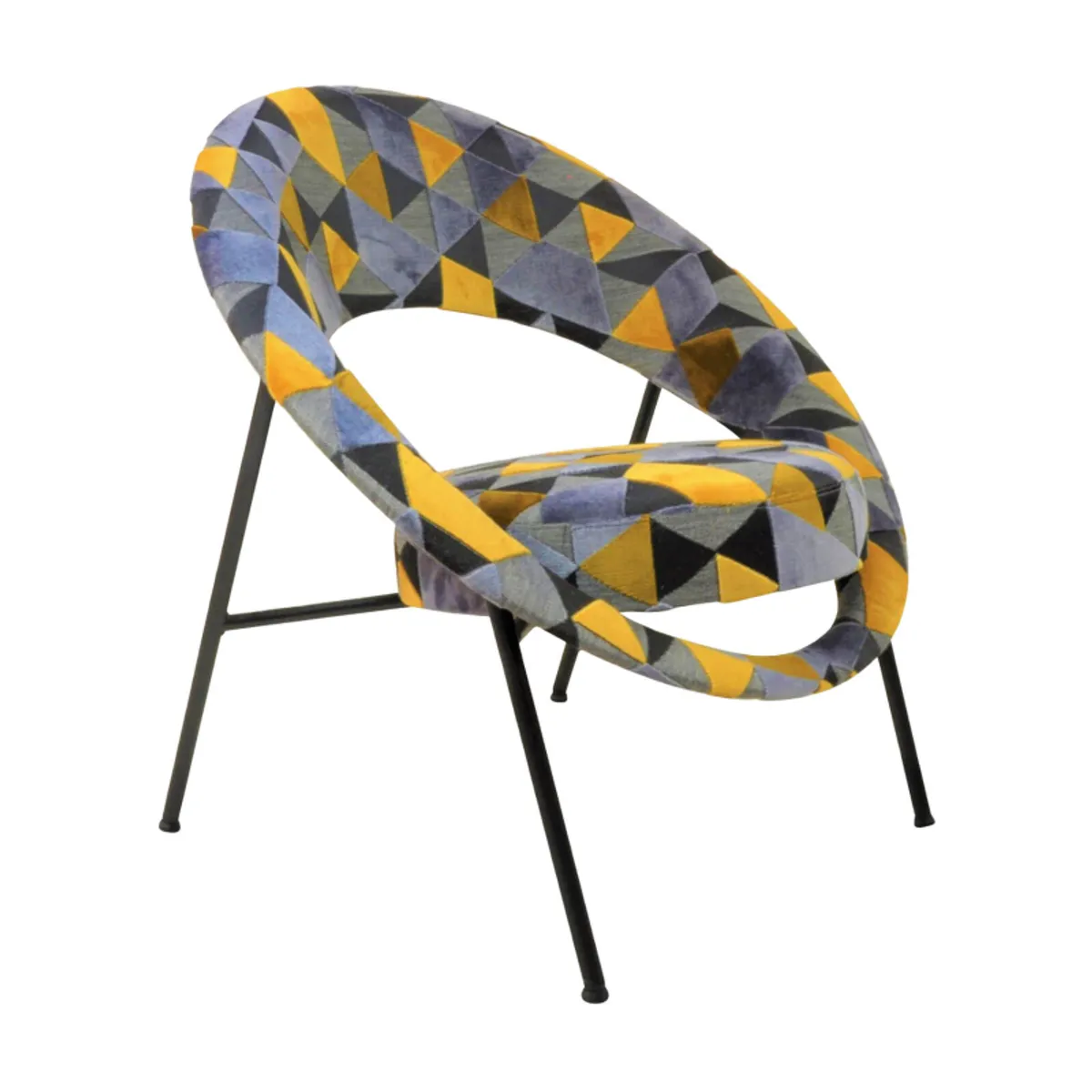 Saturn - Fauteuil design en tissu fabriqué en France — vue 3