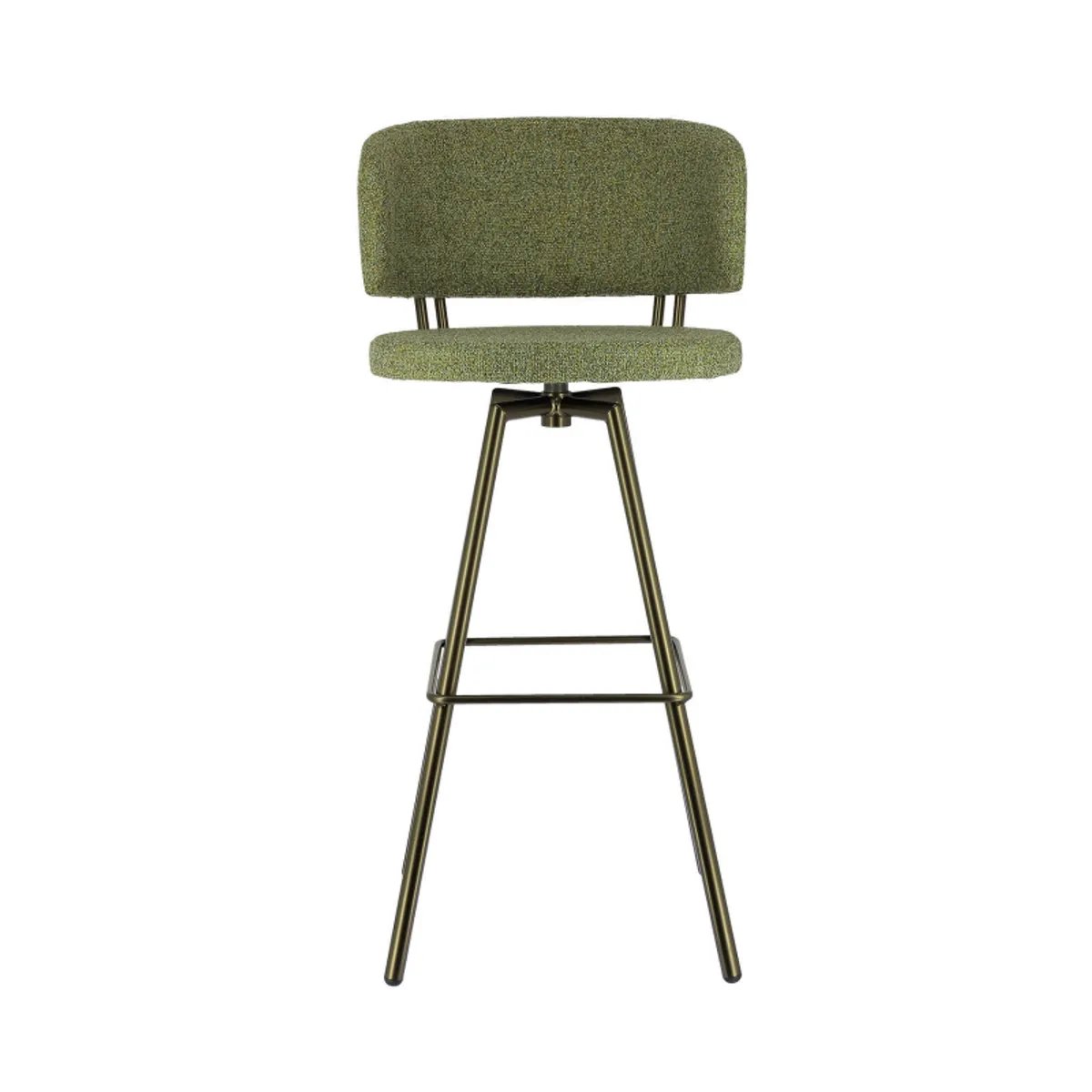 Adagio - Tabouret de bar moderne pivotant en tissu et pieds métal — vue 3