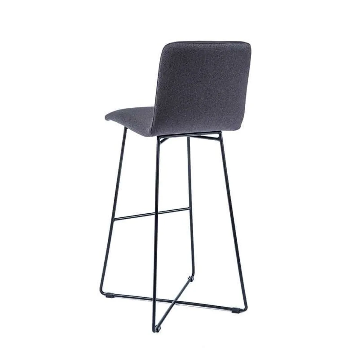 BarPlaza - Tabouret de bar scandinave en tissu avec pieds filaires en métal — vue 4