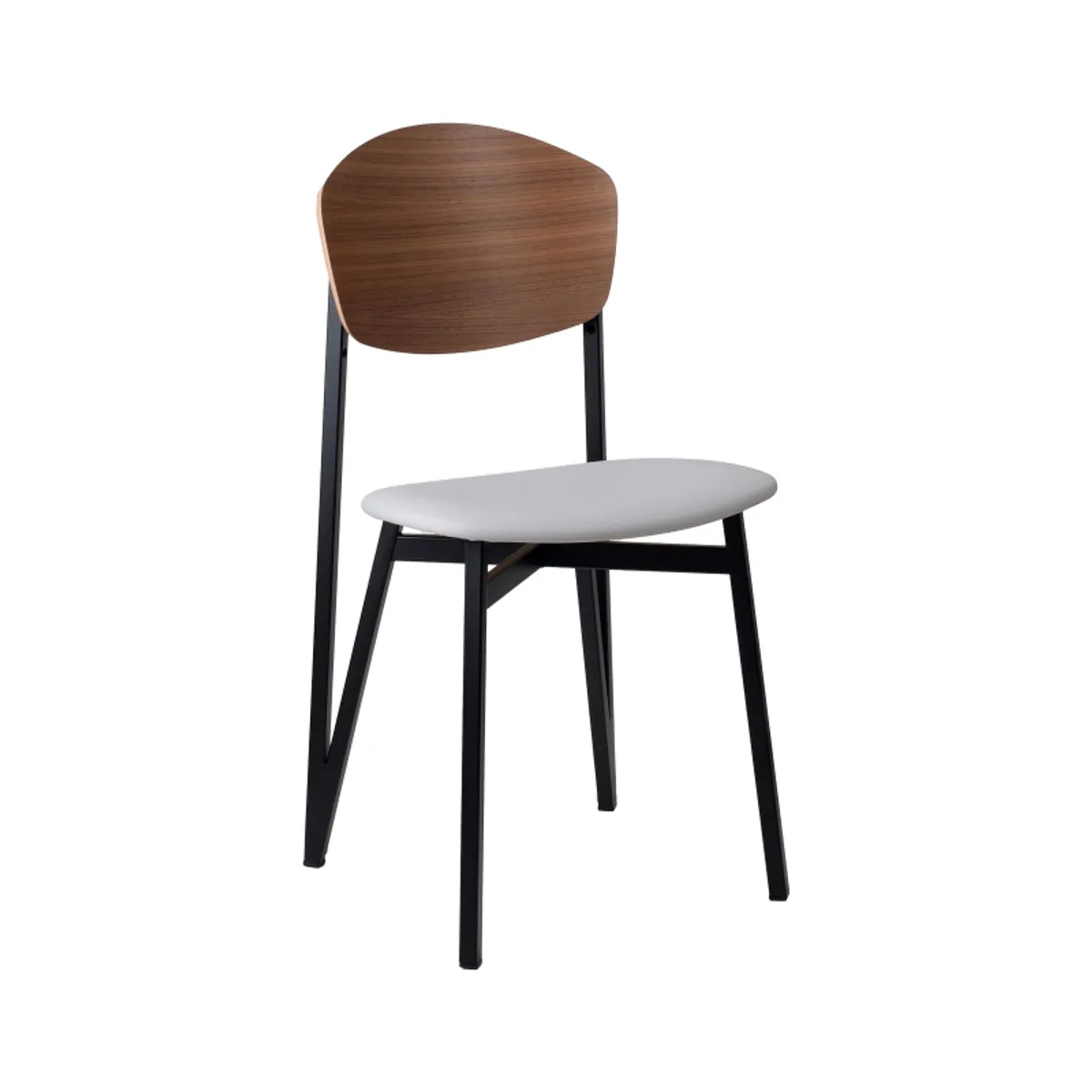 Artémis Carrier® - Chaise design française assise en synthétique, dossier bois et pieds en métal — vue 3
