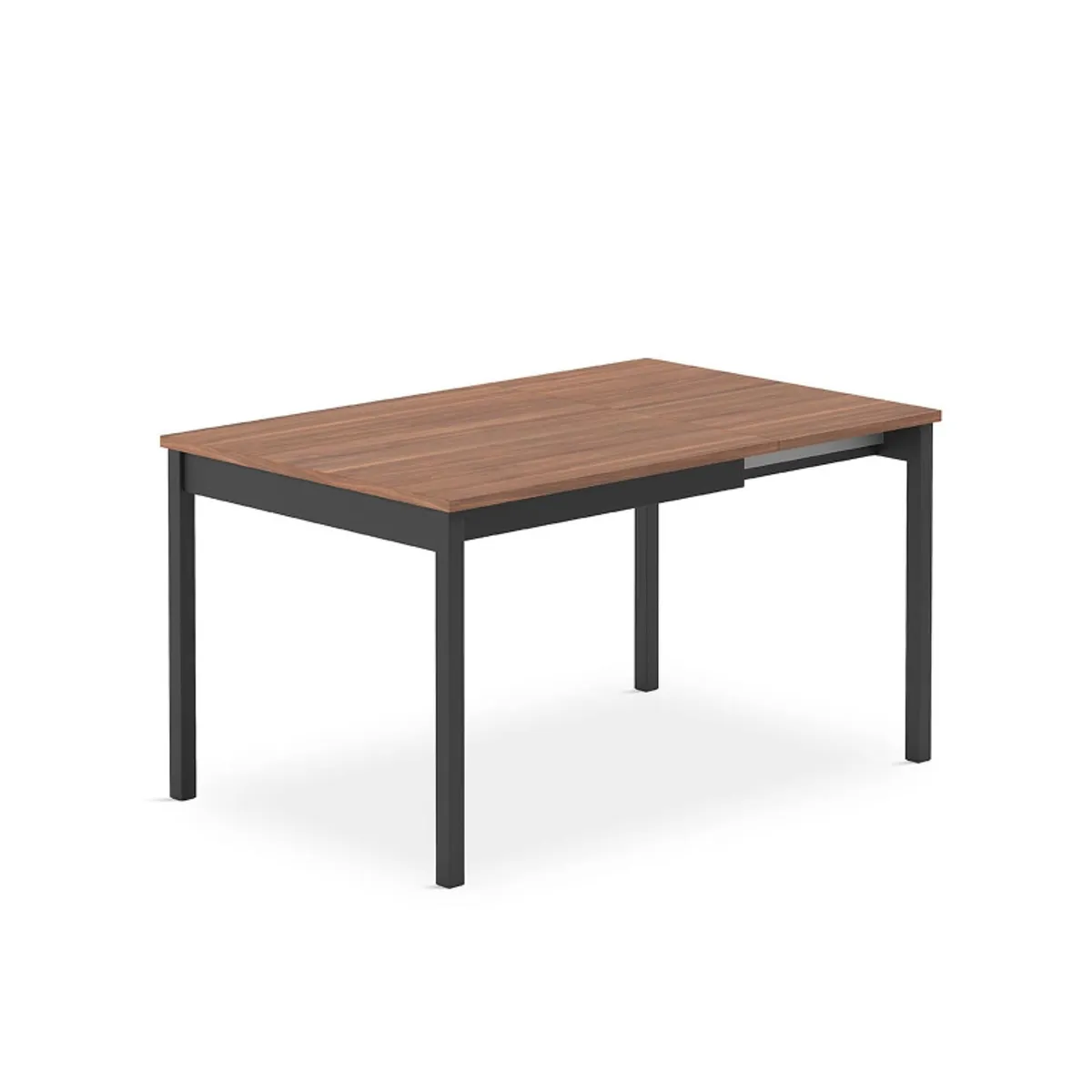 Cabrio - Table carrée extensible en stratifié avec pieds en métal — vue 4