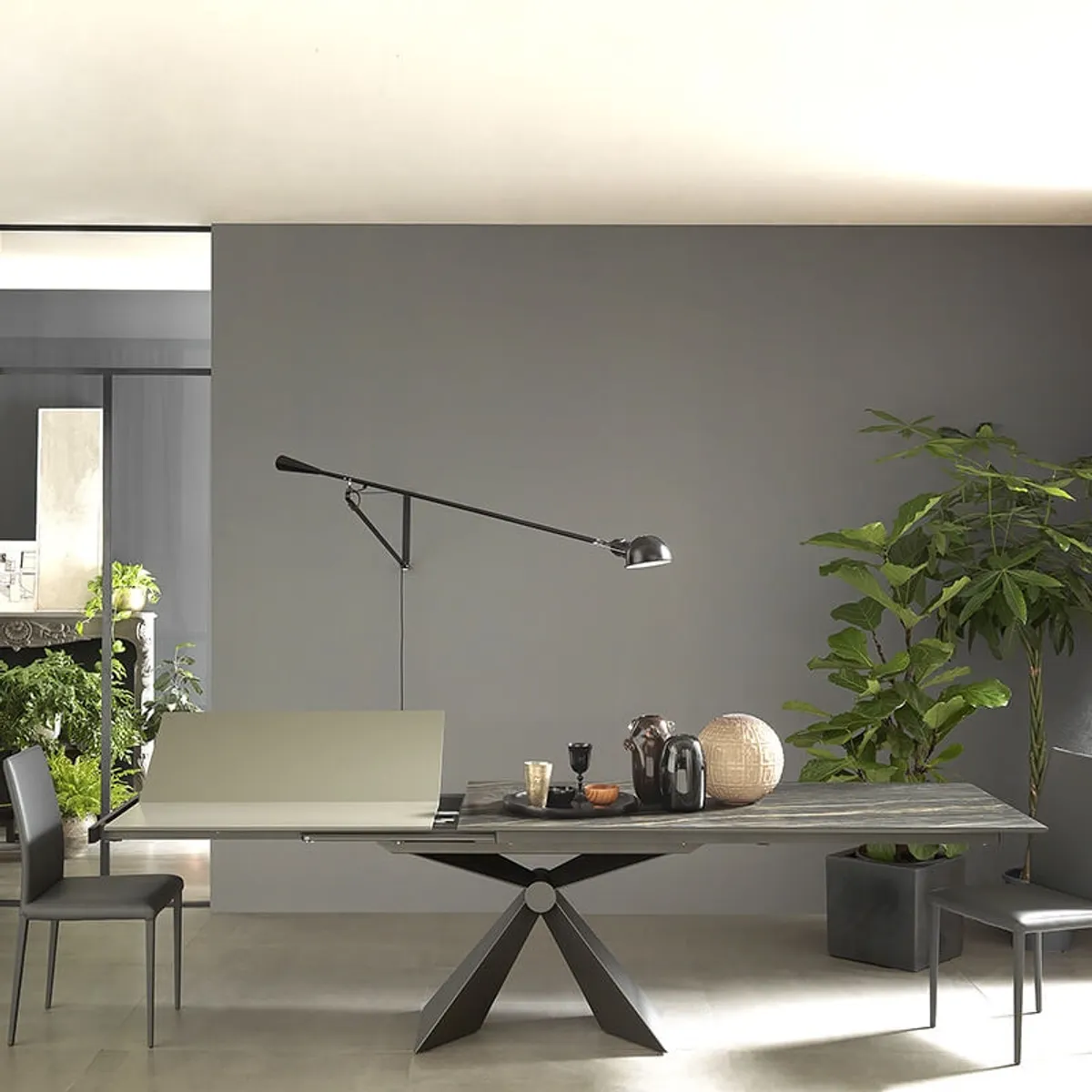 Sintesi - Table design italienne extensible en céramique — vue 4