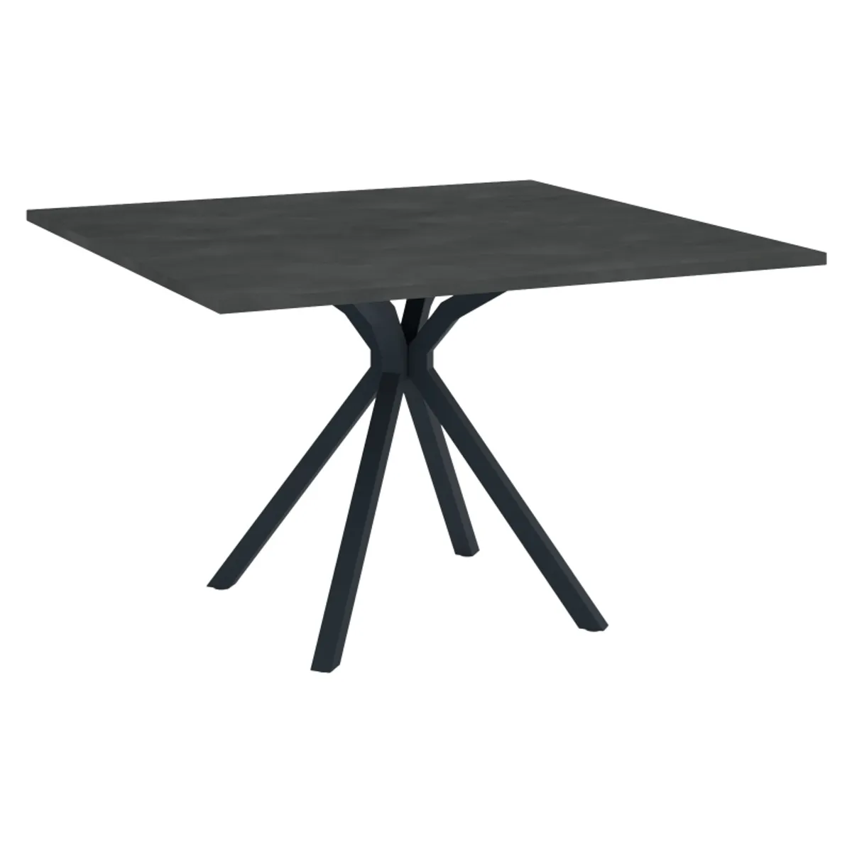 Onyx - Table carrée en stratifié avec pied central en métal — vue 3