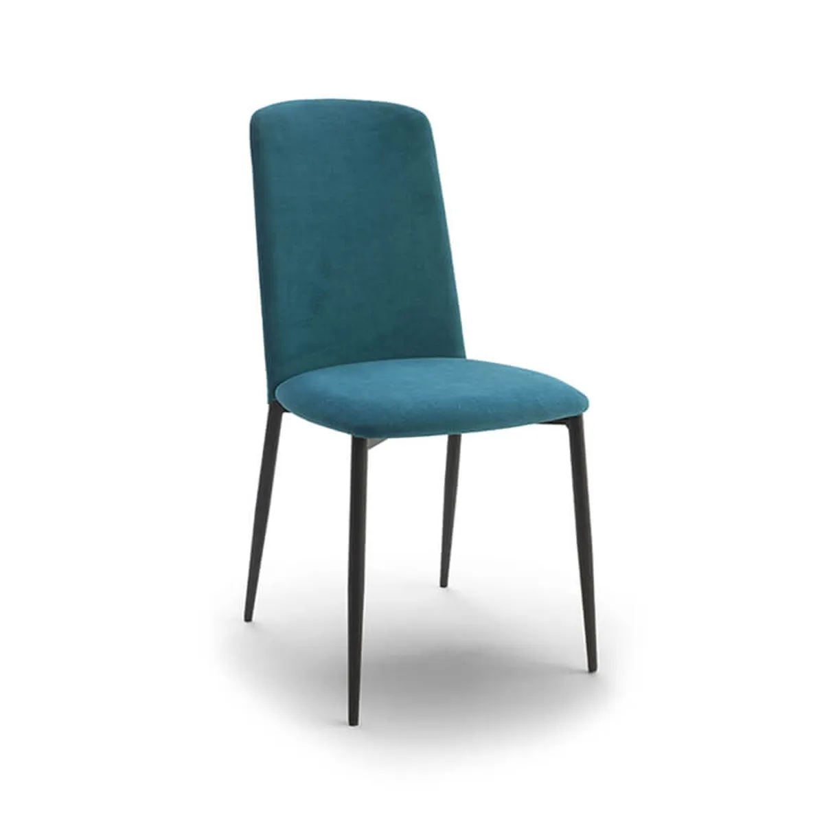 Joy - Chaise de salle à manger contemporaine en tissu et pieds en métal — vue 3
