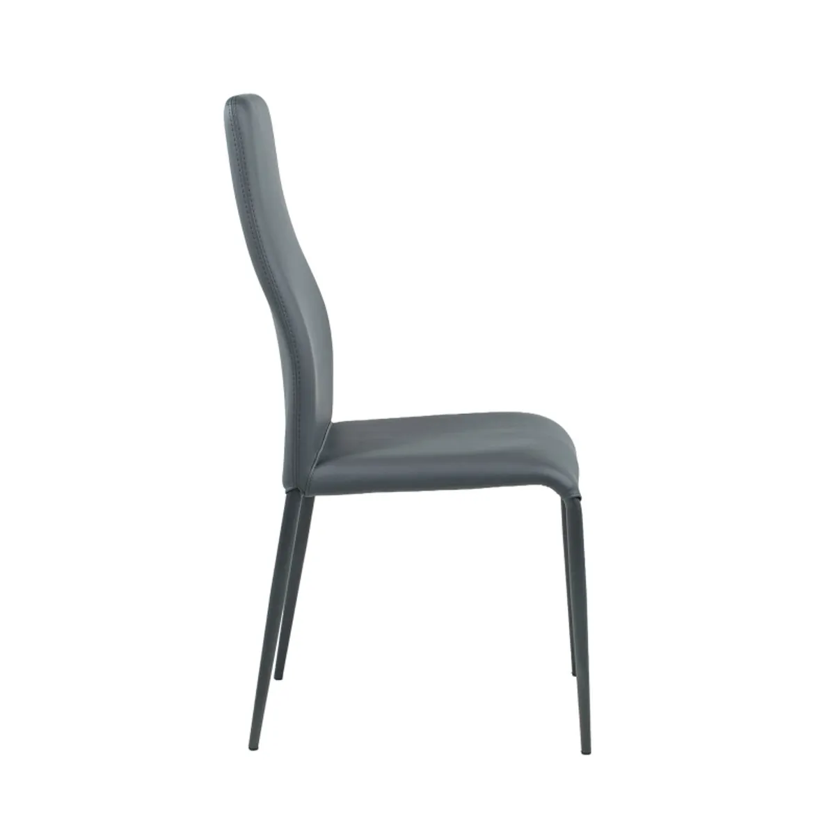 Mirta - Chaise de salle à manger italienne en synthétique et métal — vue 5