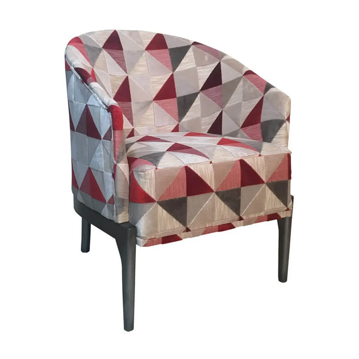 Victor - Fauteuil tonneau Art déco en tissu et bois de hêtre — vue 5