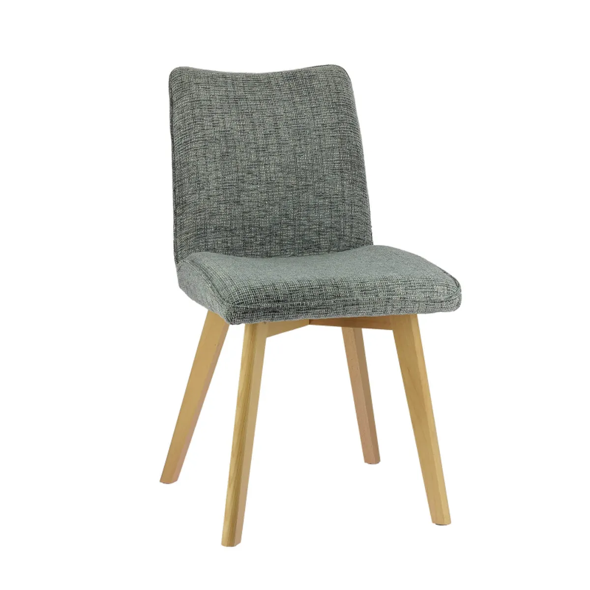 Coline - Chaise rembourrée en tissu avec pieds en bois — vue 3