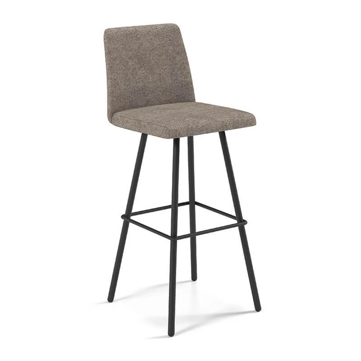 Pinot - Tabouret bar pivotant en tissu et pieds en métal obliques — vue 4
