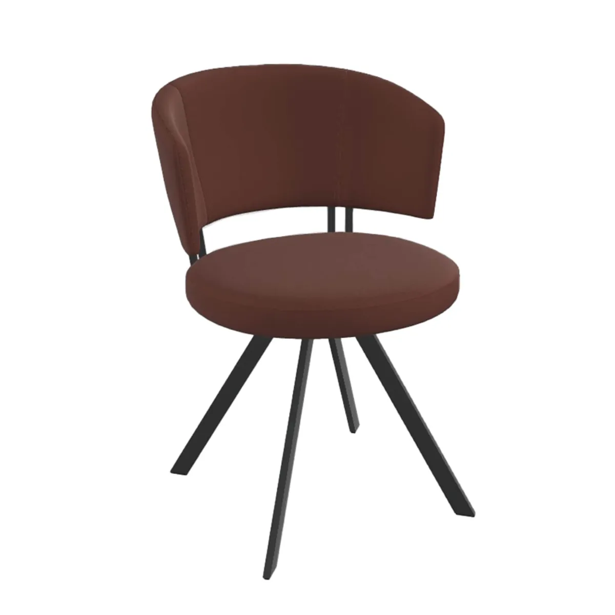 Allure - Chaise design confortable pivotante en simili avec pieds en métal — vue 4