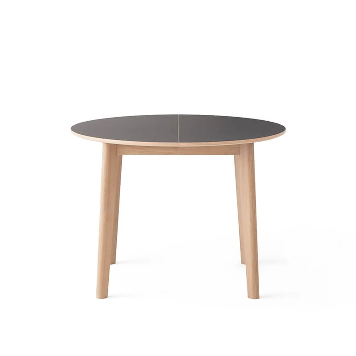 SM120 - Table ronde extensible en bois avec plateau stratifié noir fabrication danoise — vue 4
