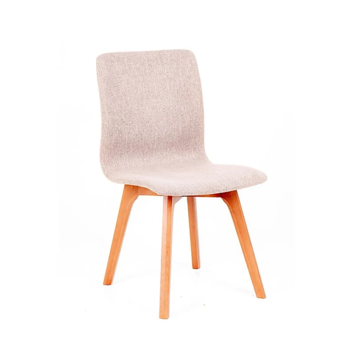 Amelie - Chaise en tissu avec pieds en bois massif
