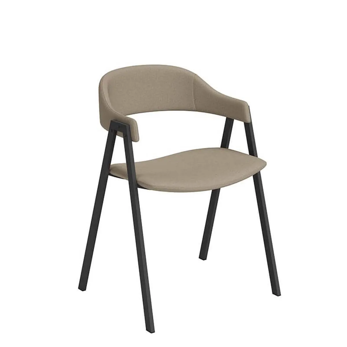 Arca - Fauteuil de table avec accoudoirs en simili