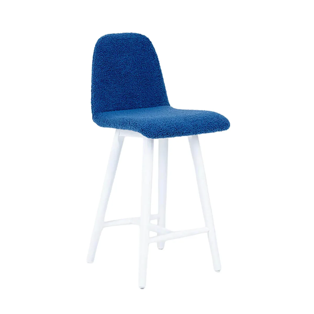 Pandora - Tabouret snack en tissu et pieds en bois massif — vue 4