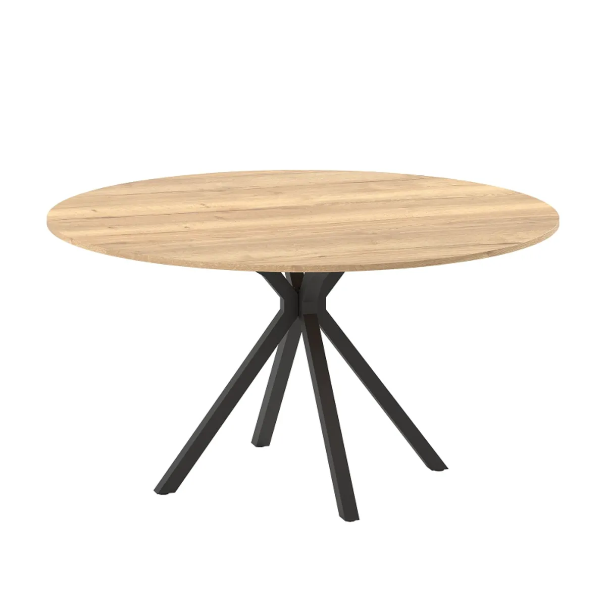 Onyx - Table ronde en mélaminé avec pied central design en métal — vue 3