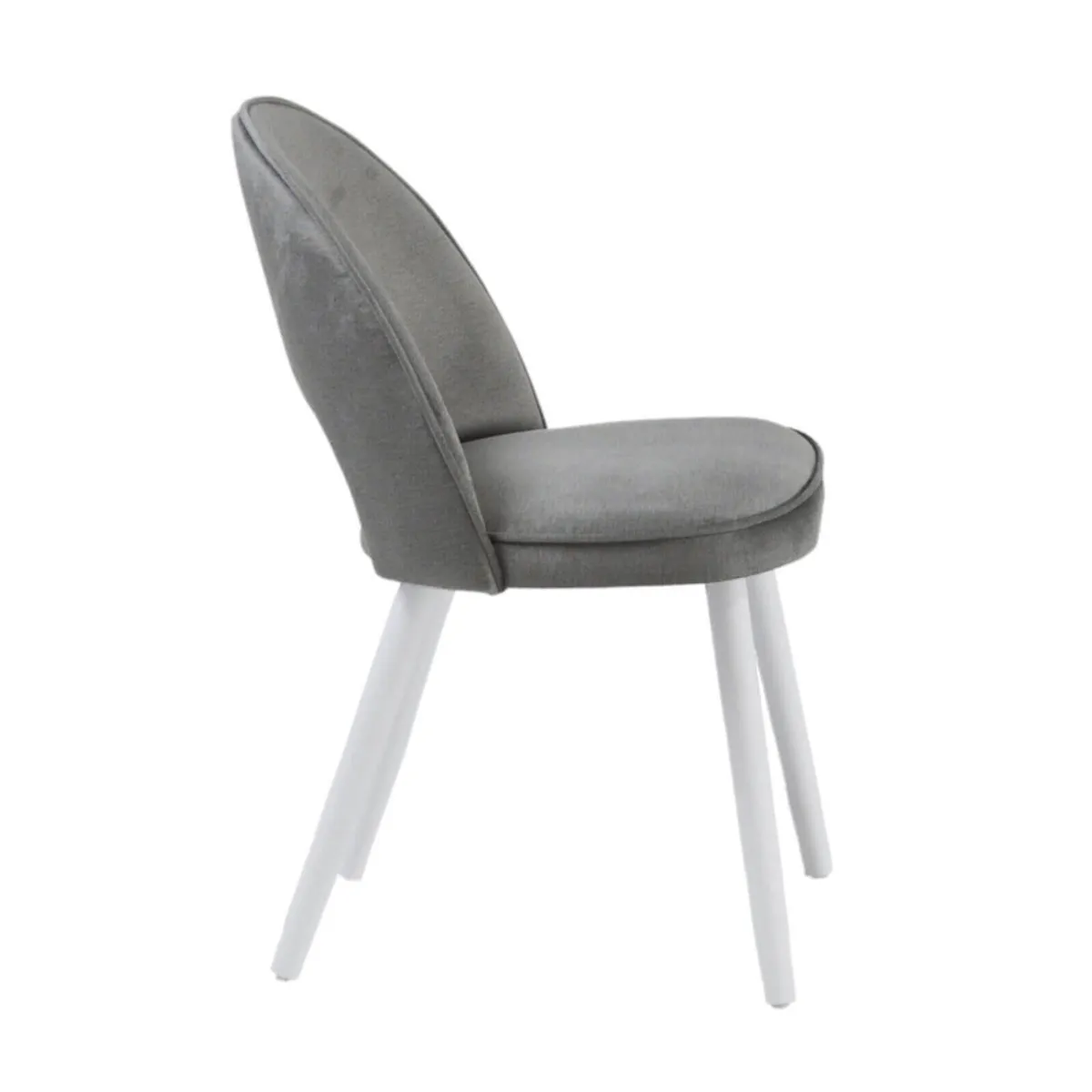 Bistrot - Chaise cosy avec dossier ajouré en tissu et pieds bois — vue 5