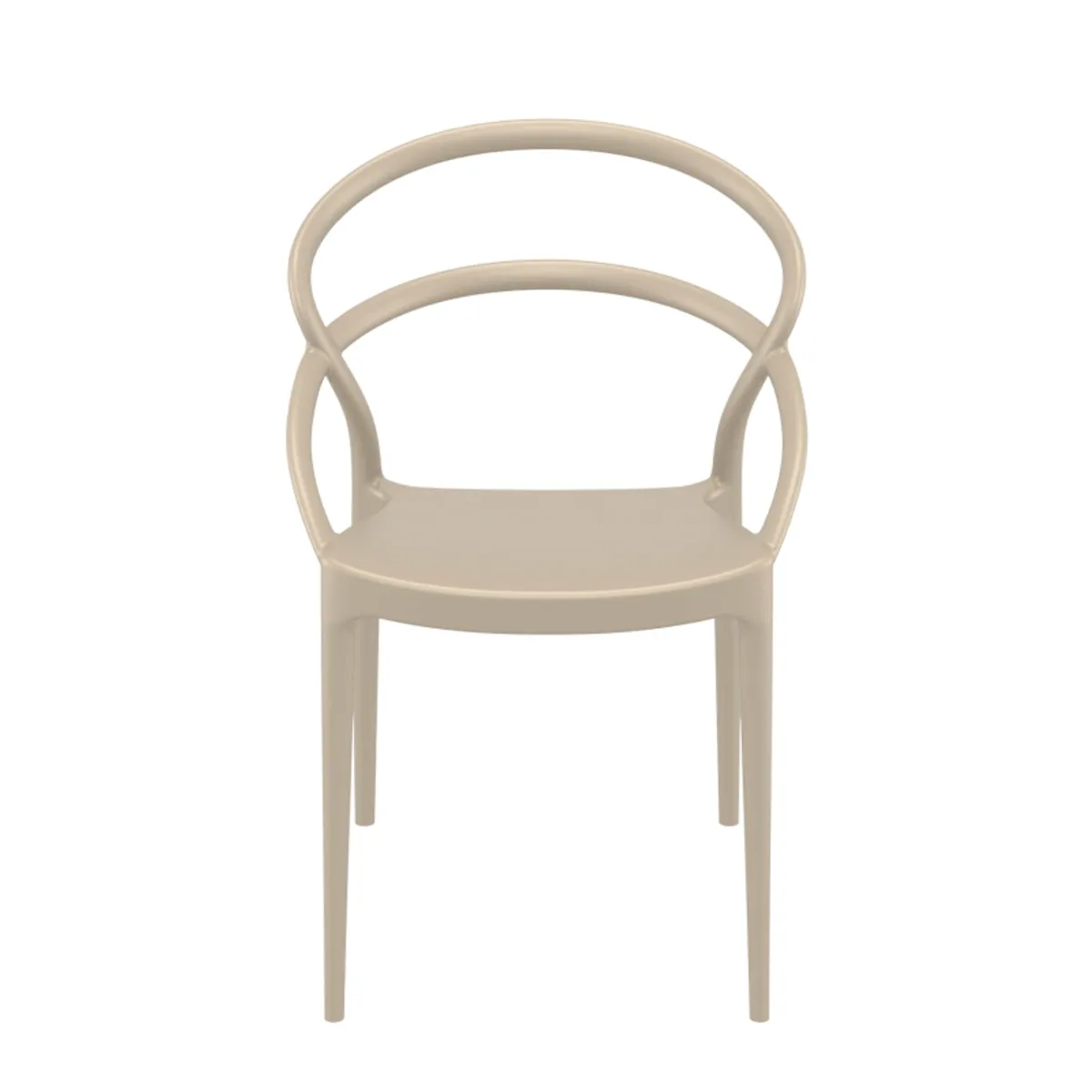 Pia - Chaise tendance empilable en polypropylène — vue 4