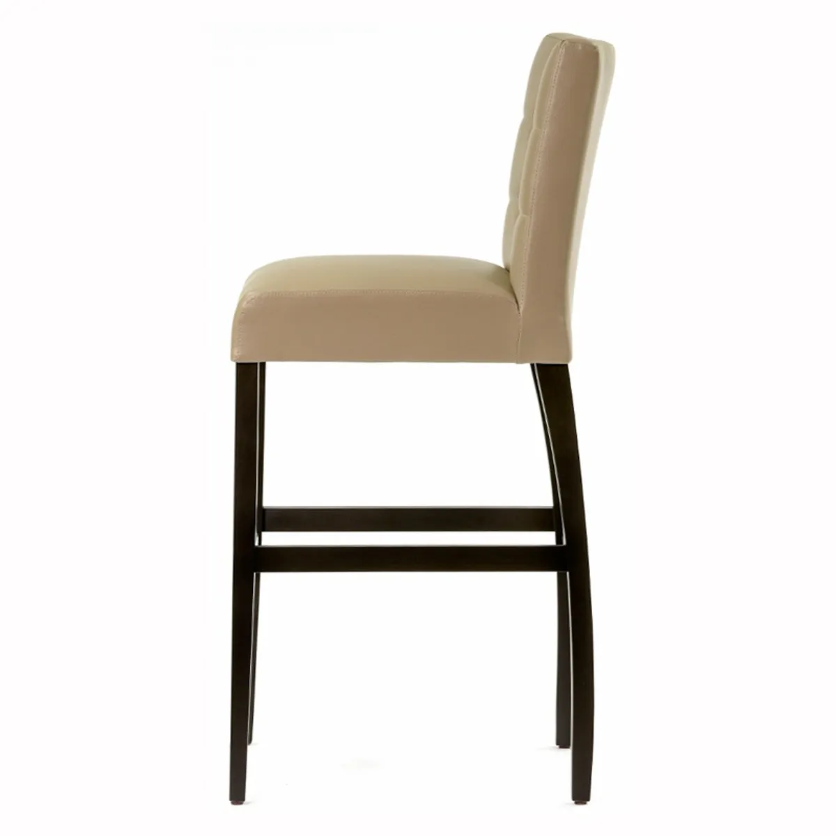 Matias 2 - Tabouret de bar matelassé en bois et synthétique — vue 3