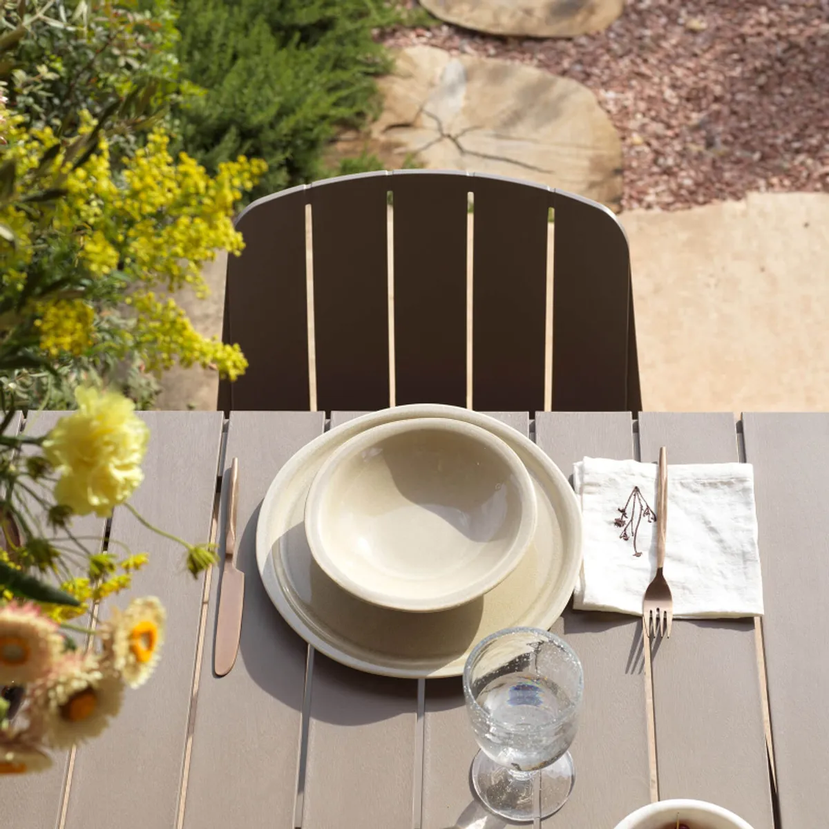Tiberina - Chaise de jardin empilable en polypropylène — vue 4