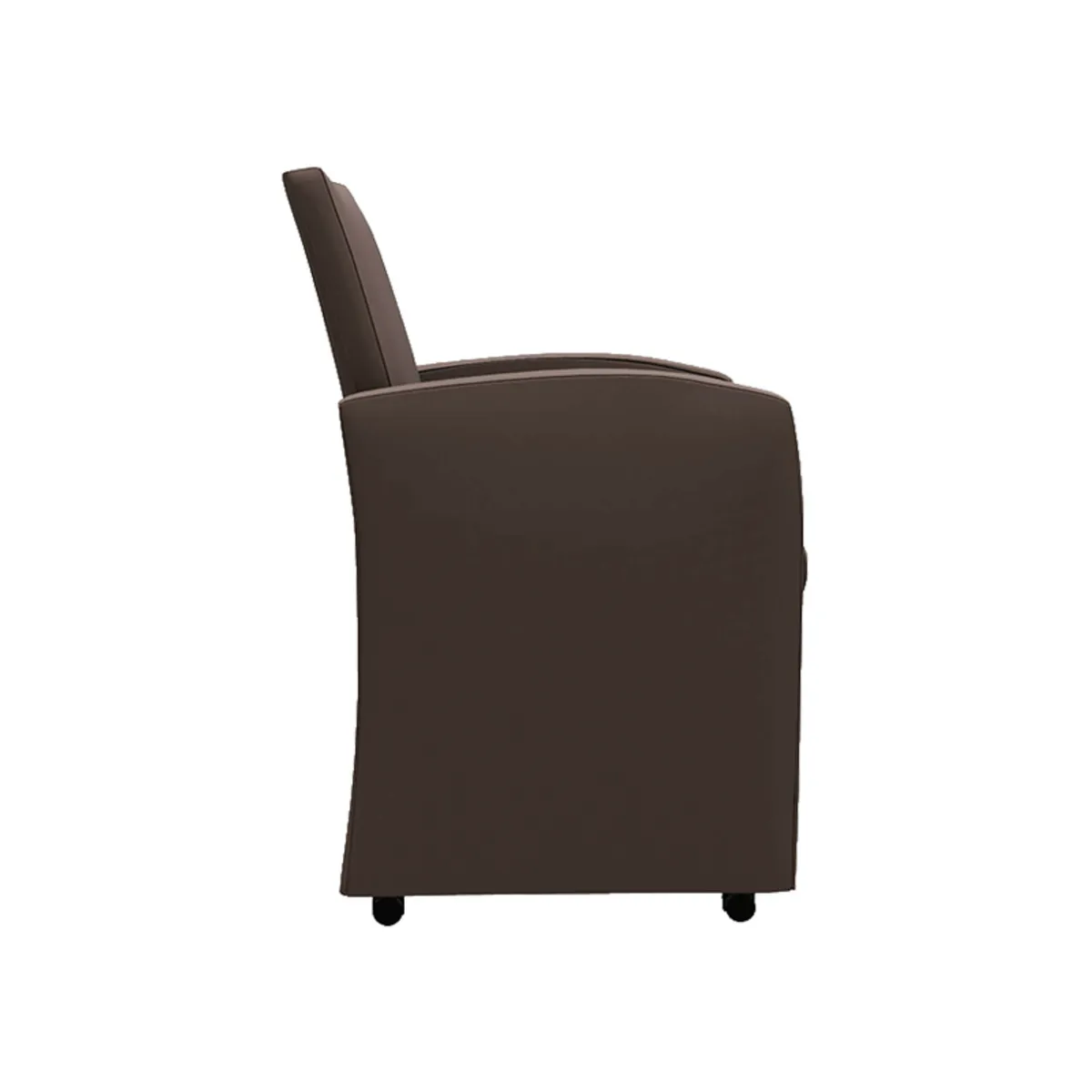 Sarah - Fauteuil de table rembourré en synthétique avec roulettes — vue 5