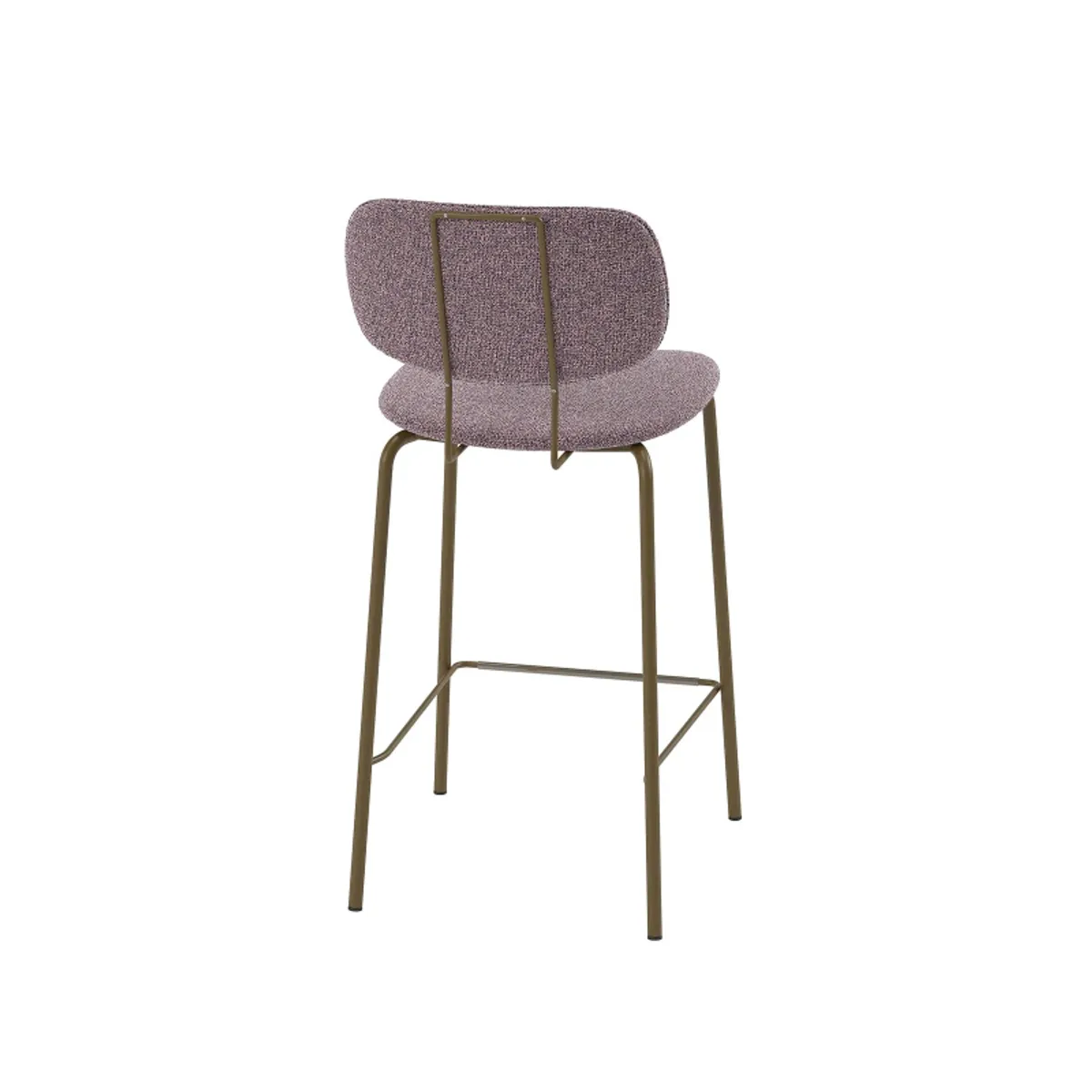 Bistro - Tabouret snack rétro en tissu et pieds en métal — vue 5