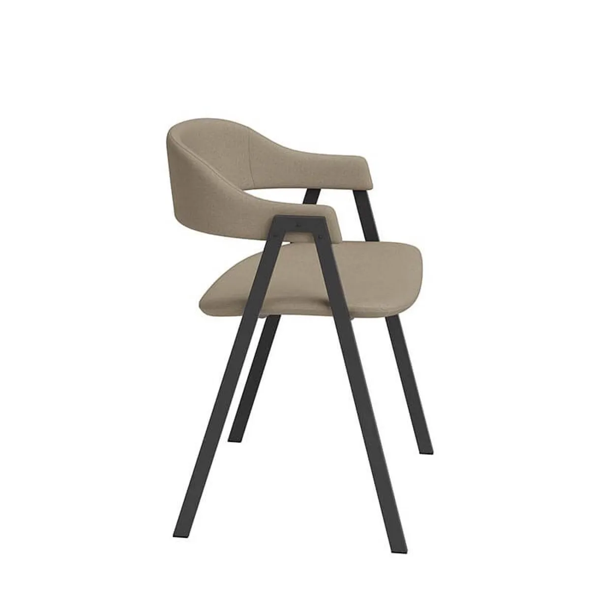 Arca - Fauteuil de table avec accoudoirs en simili — vue 3