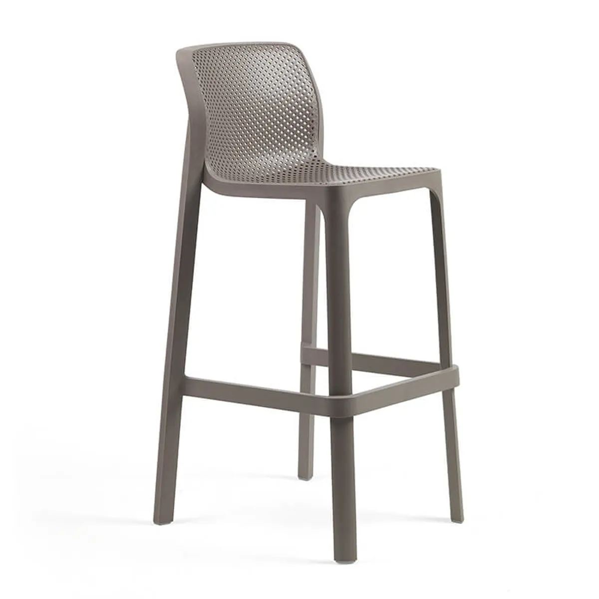 Net - Tabouret haut extérieur empilable en polypropylène — vue 3