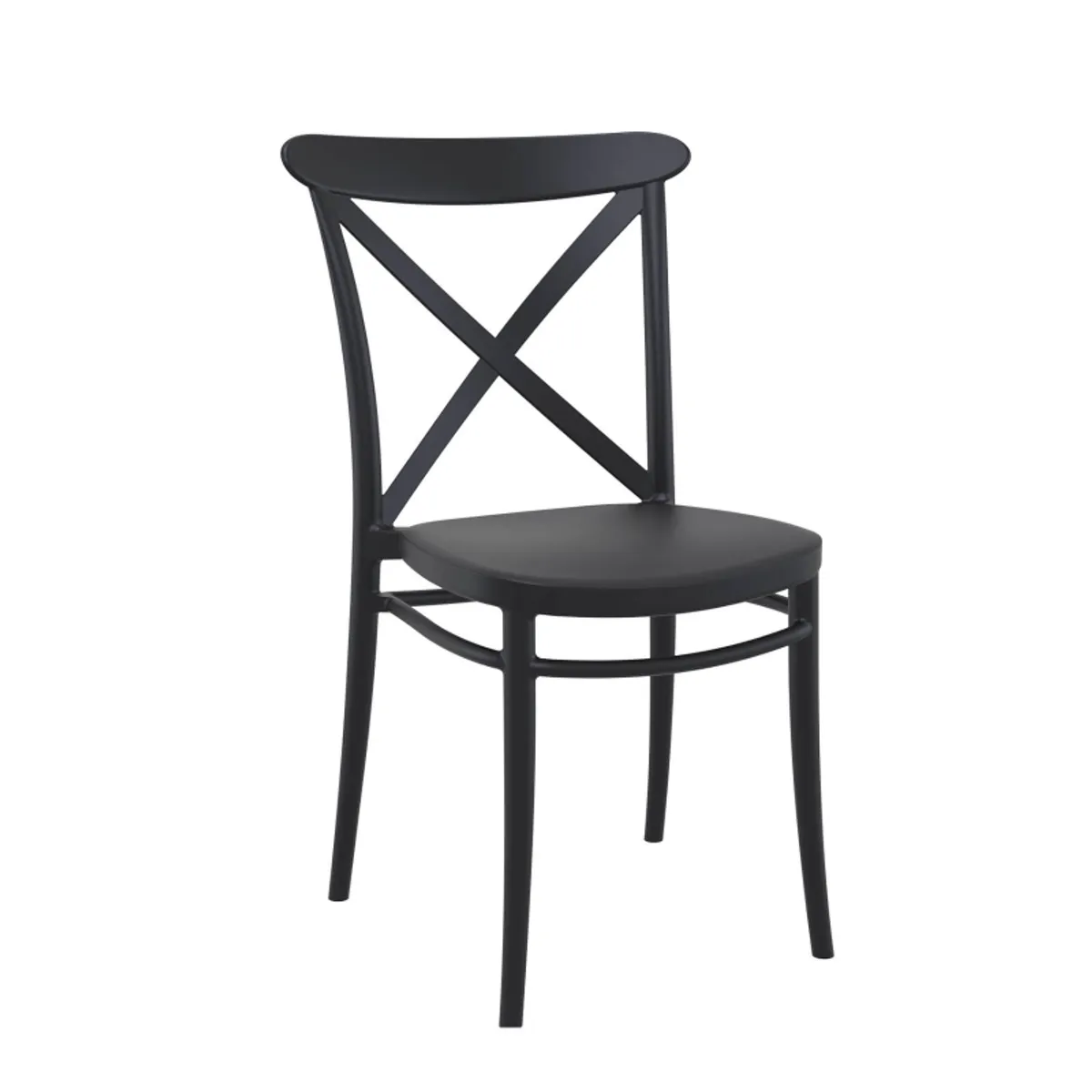 Cross - Chaise de cuisine style bistrot empilable en polypropylène — vue 5