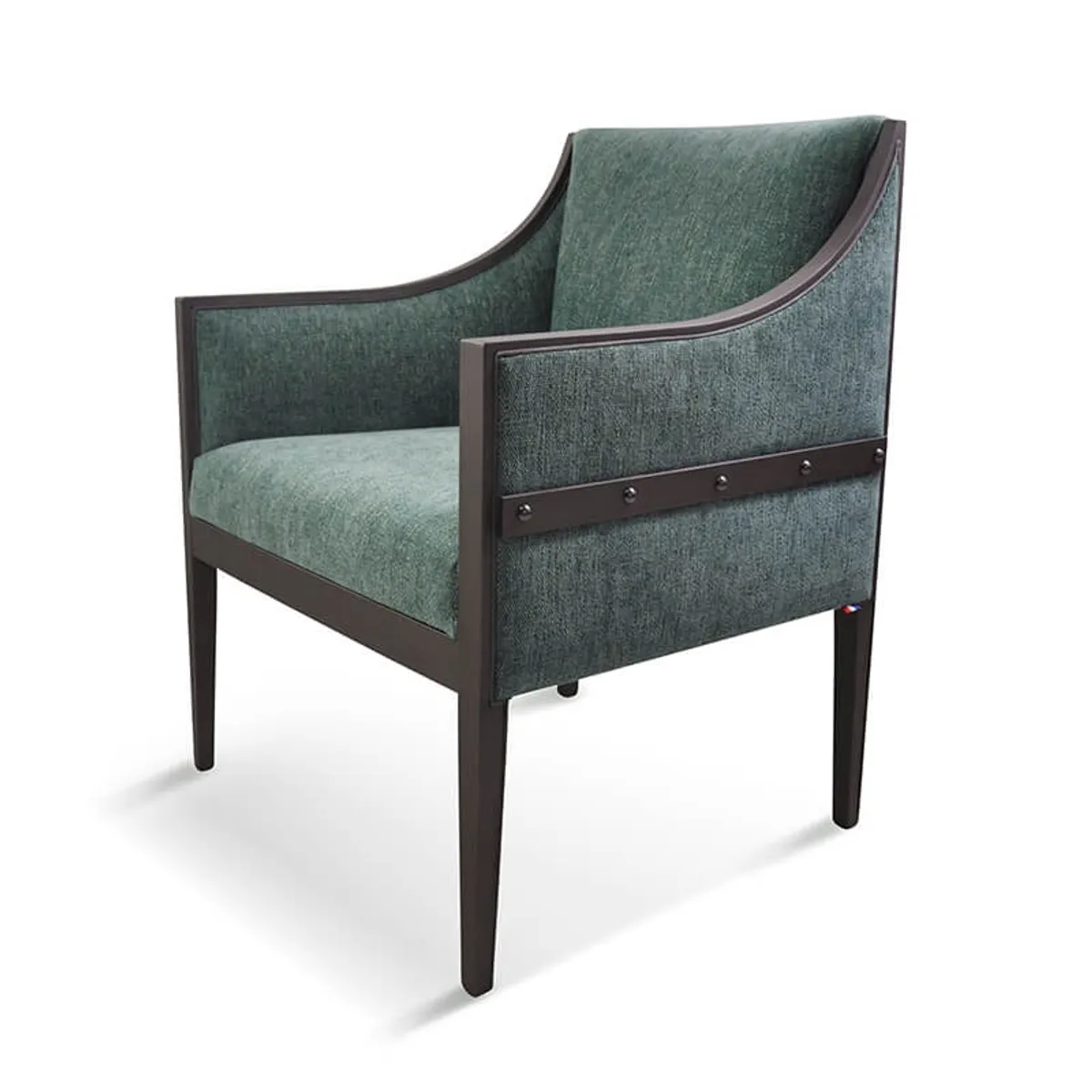 Loic - Fauteuil de style en tissu fabriqué en France — vue 3