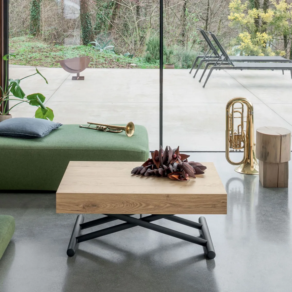 Compact - Table réglable en hauteur et extensible en mélaminé